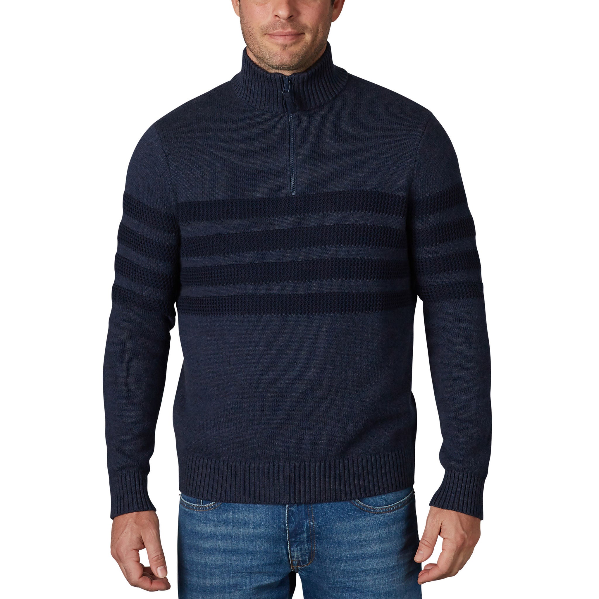 Tahari Men's Quarter Zip Sweater