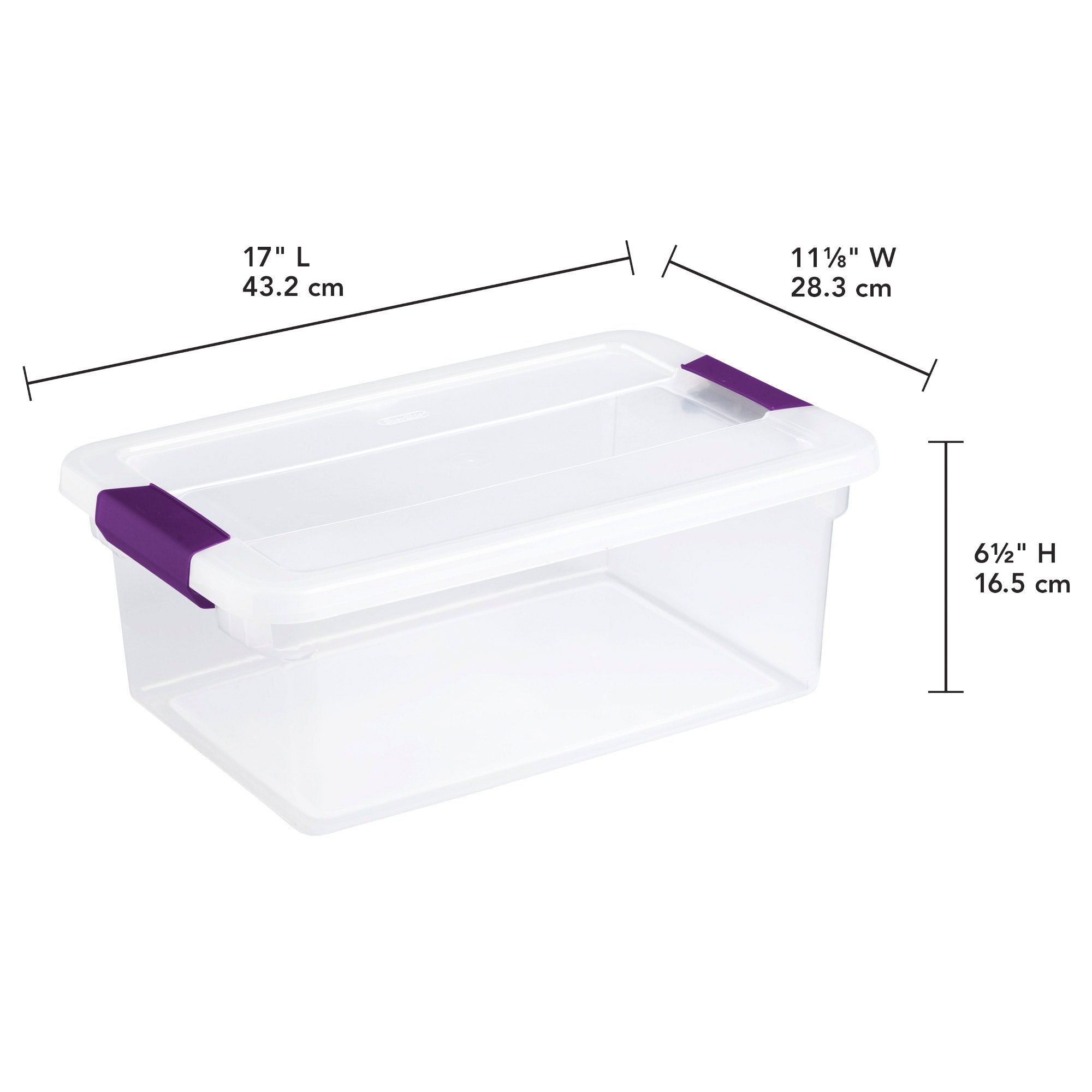 Sterilite 15 Quart ClearView Latch Box, 12-pack