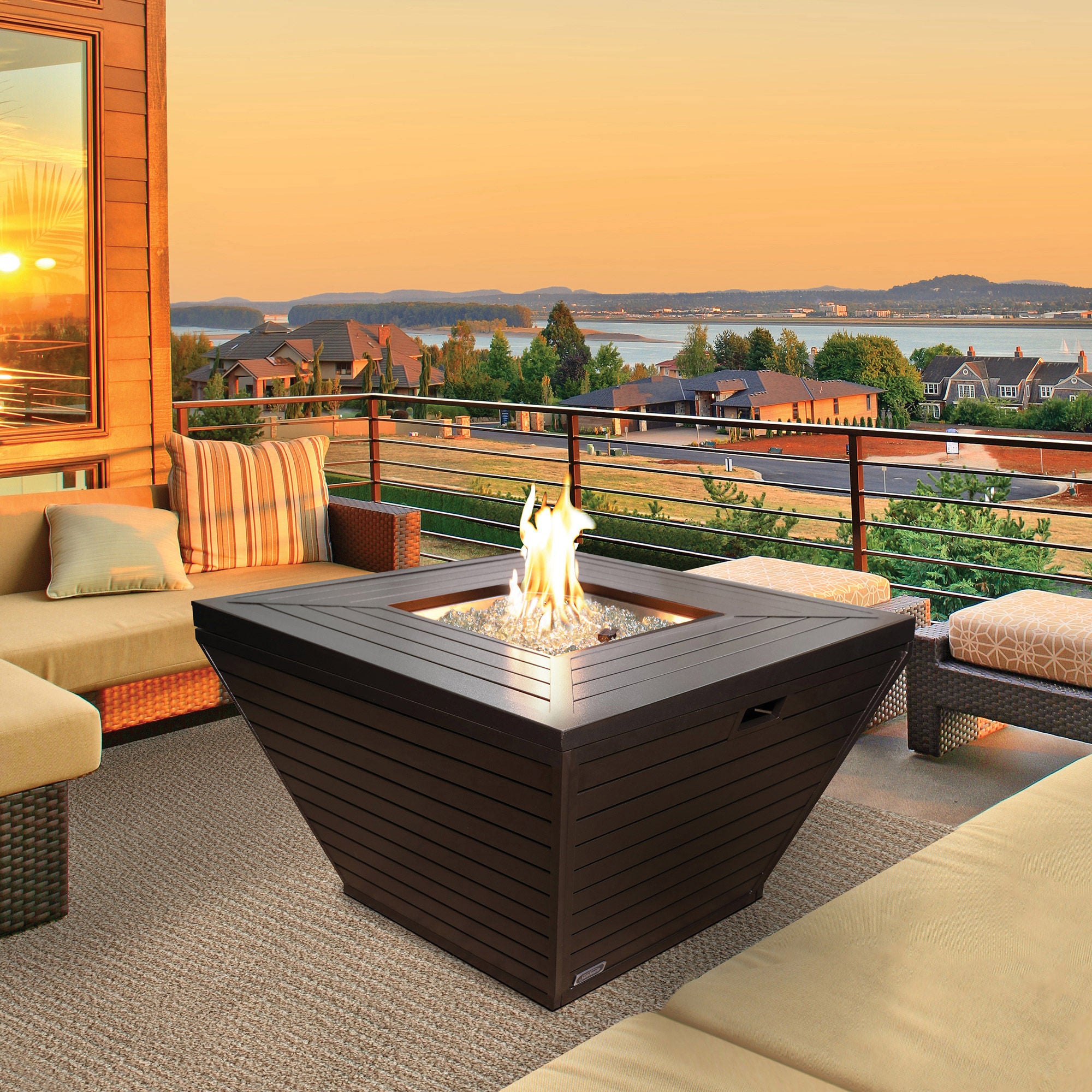 Sunbeam Contemporary Aluminum Fire Table