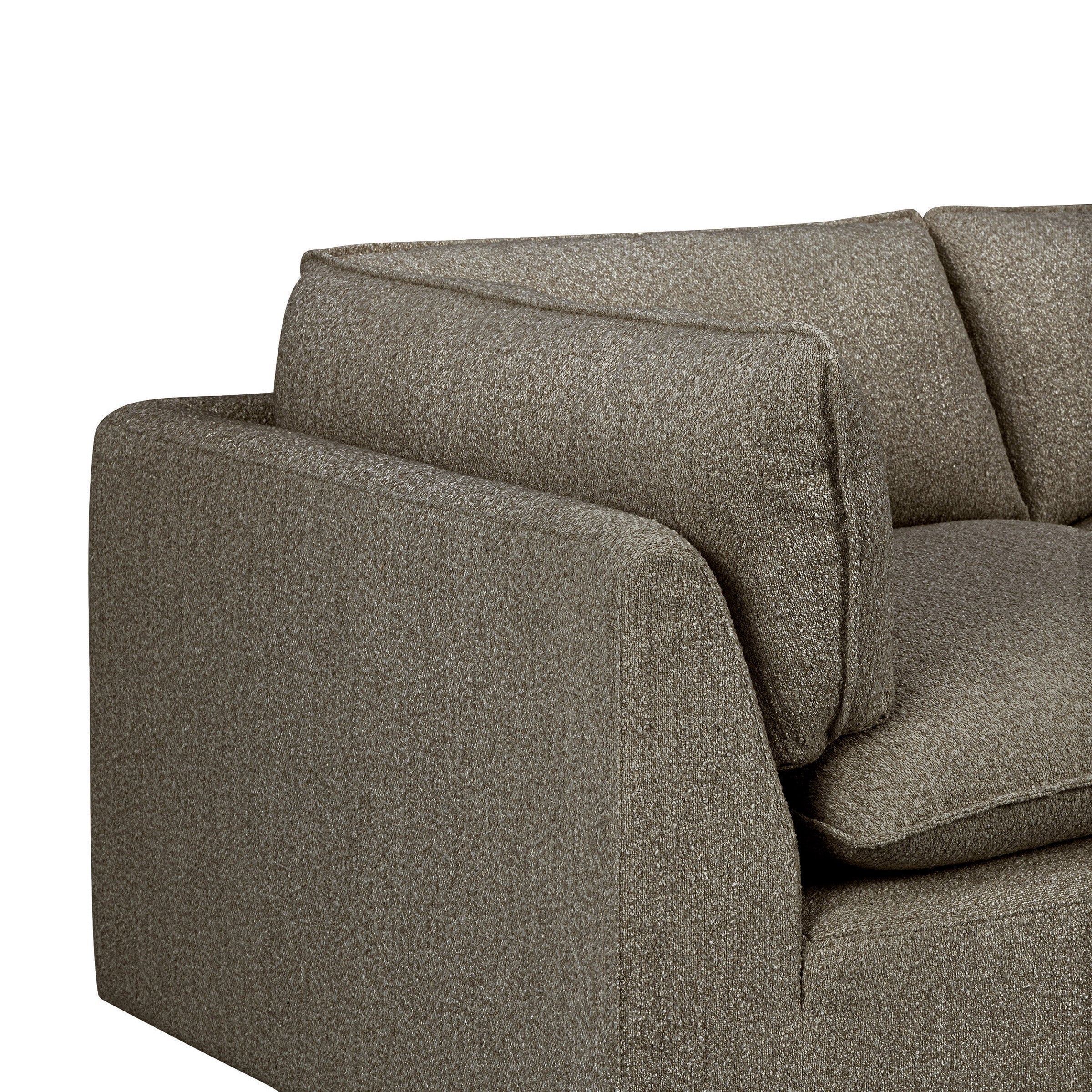 Luxe 4-piece Bouclé Fabric Modular Sectional with Luxury Cloud Seating
