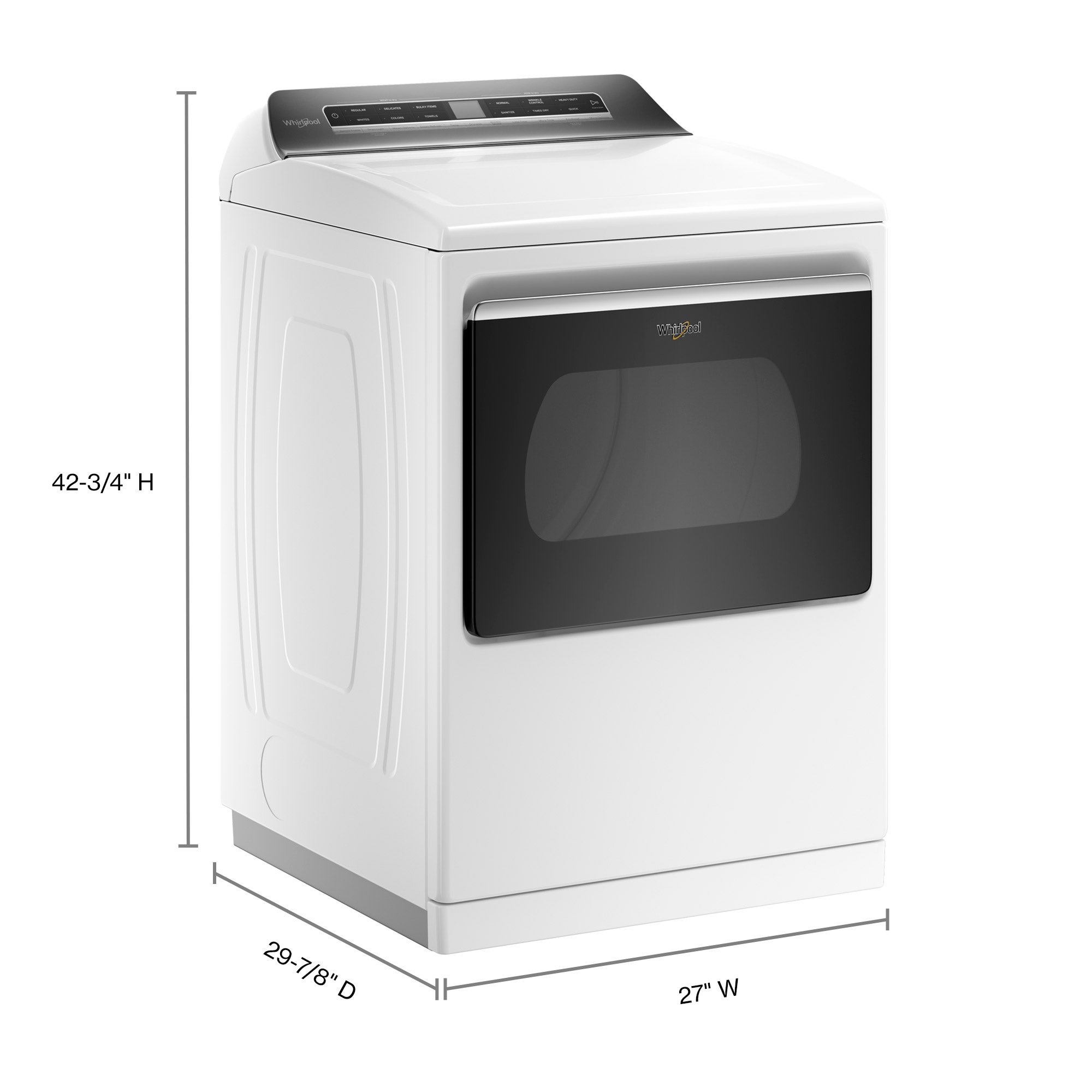 Whirlpool 7.4 cu. ft. Front Load Electric Dryer with Advanced Moisture Sensing