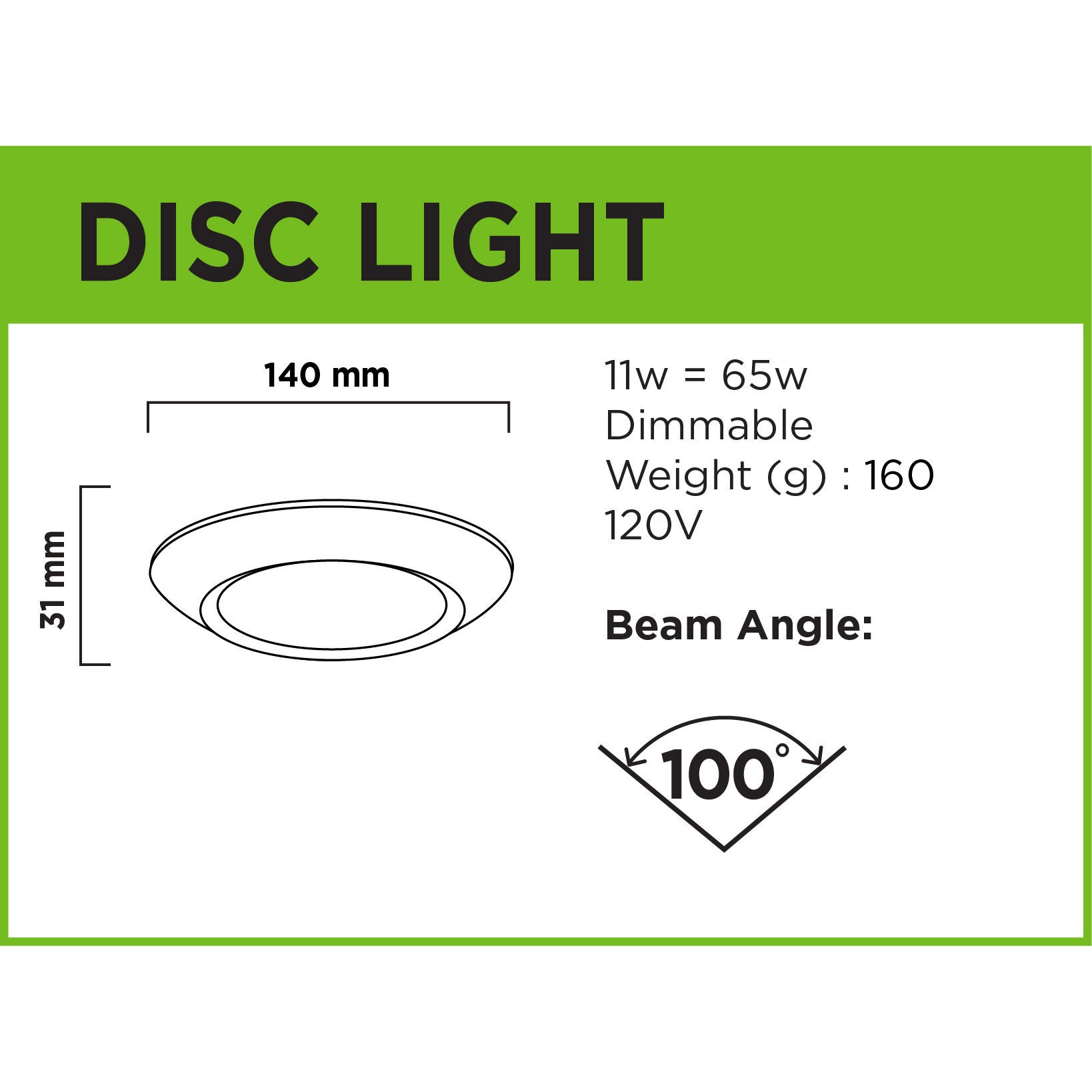 Luminus LED 4" Disc Light, 2-pack
