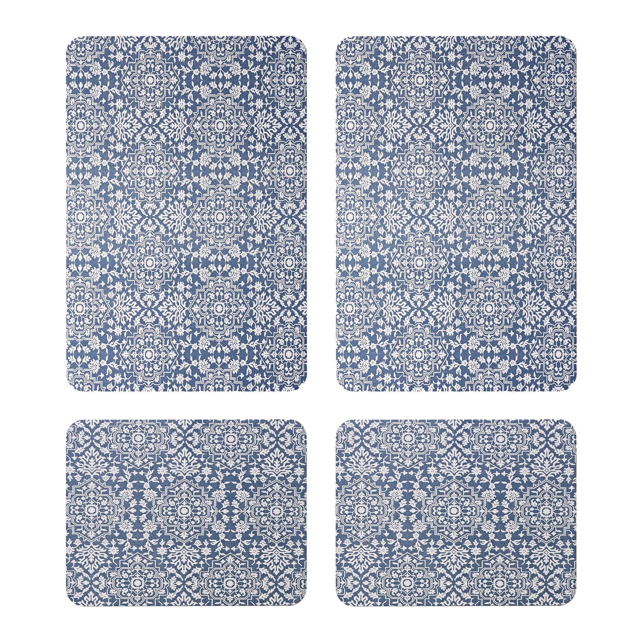 Multi-Purpose Printed Kitchen Mats, 4-pack