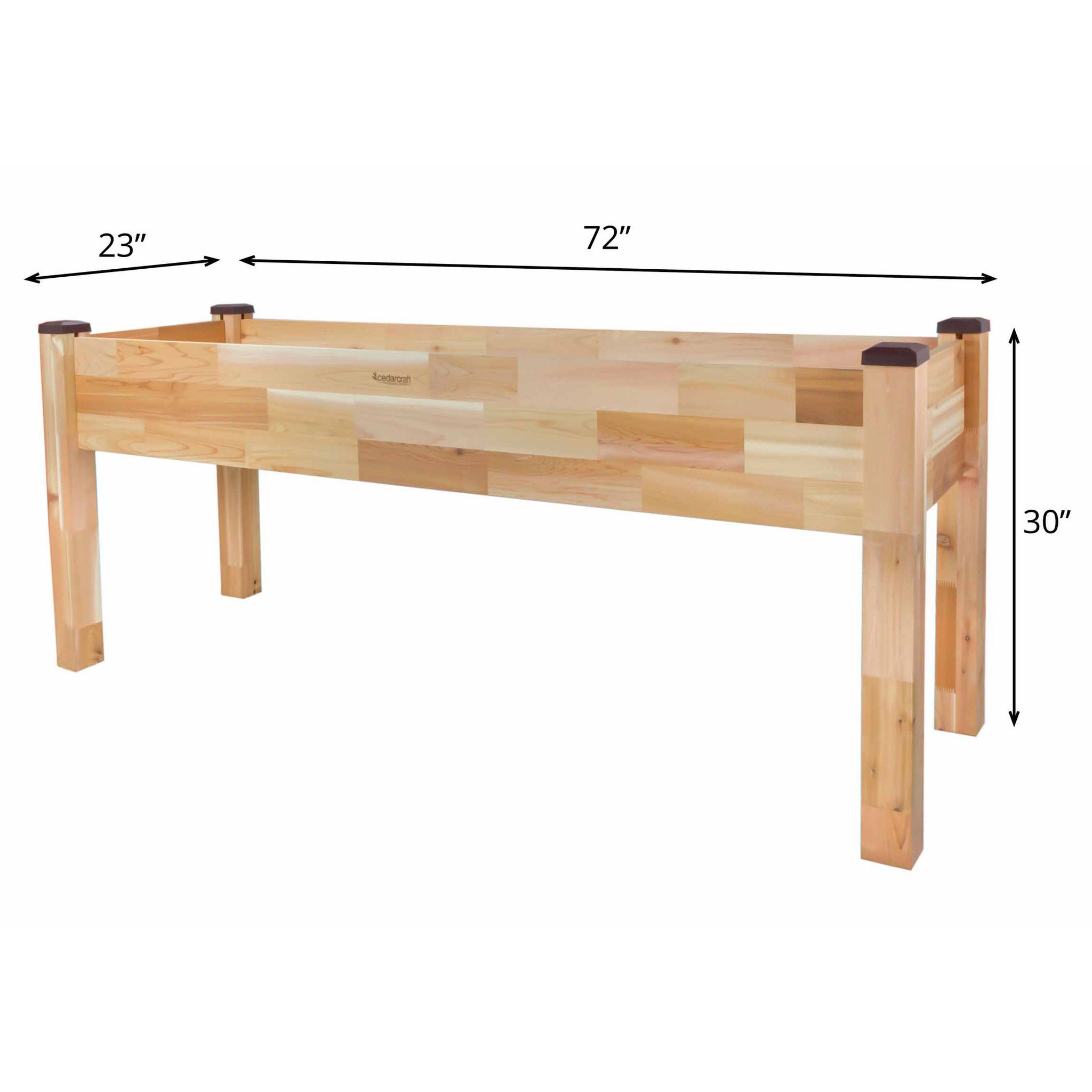 Elevated Cedar Planter 23” x 72” x 30"