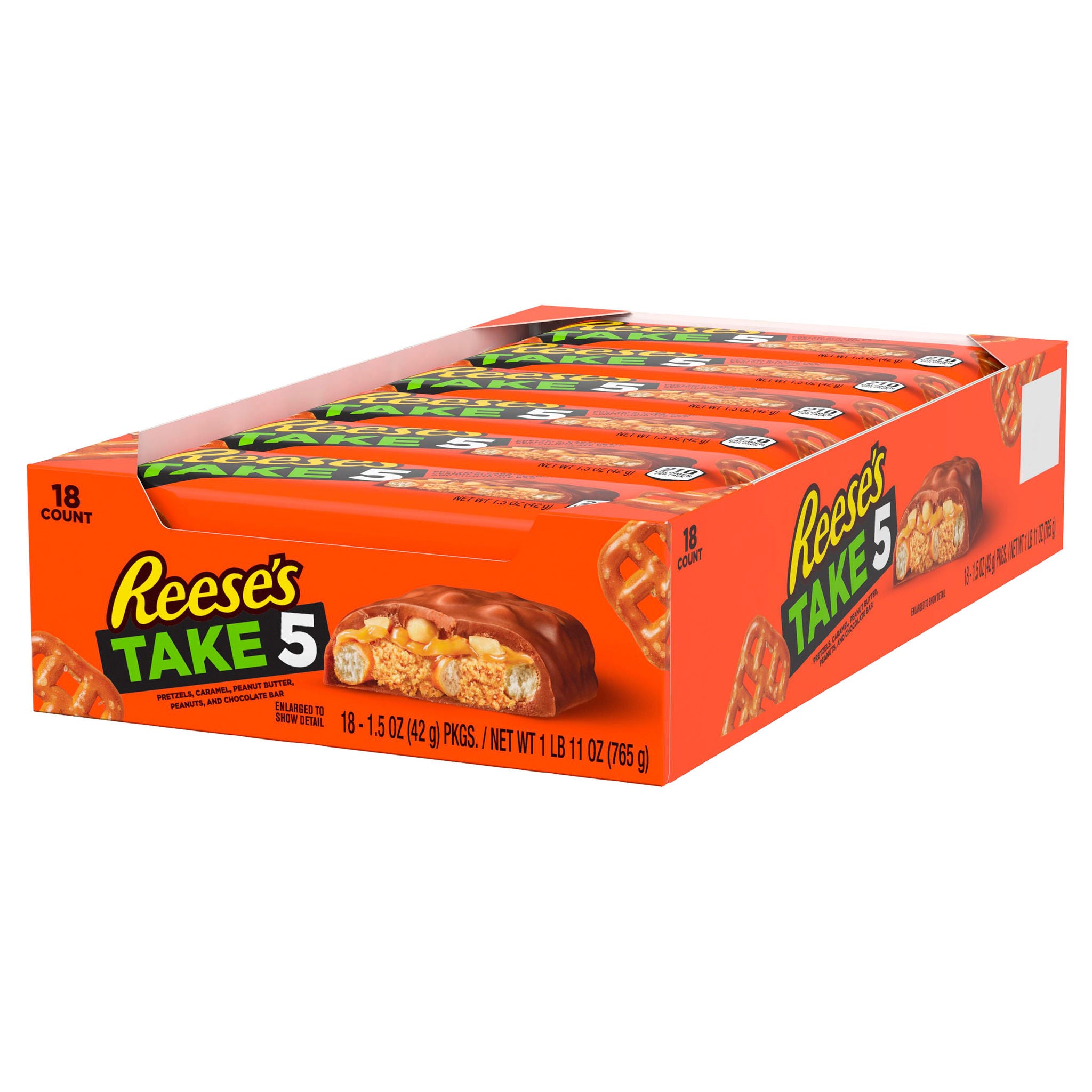 Reese's Take 5 Candy Bar, 1.5 oz, 18-count
