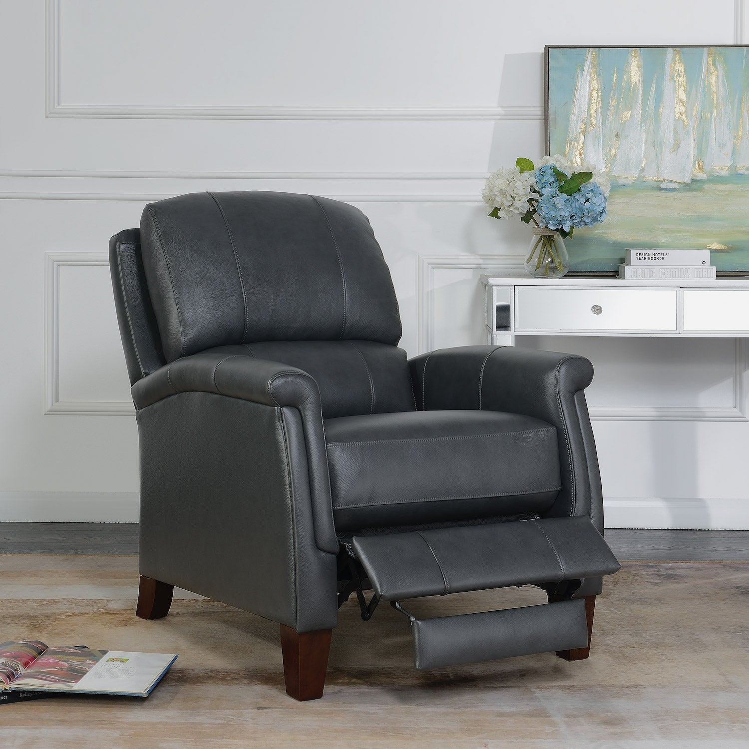 Everlie Leather Pushback Recliner