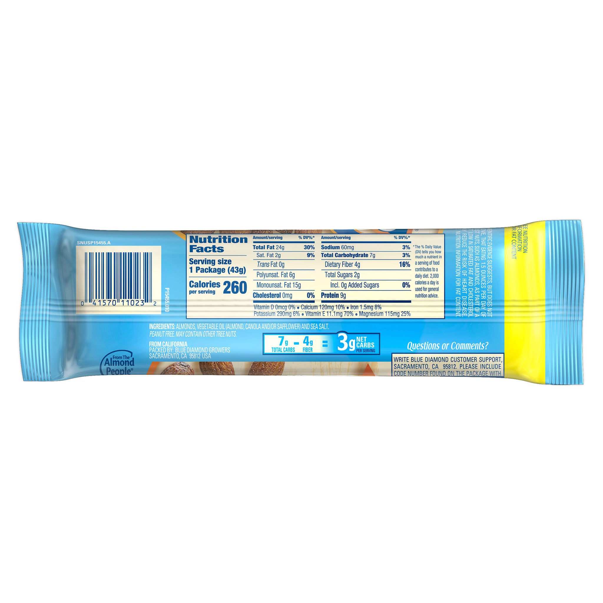 Blue Diamond Almonds, Lightly Salted, 1.5 oz, 12-count