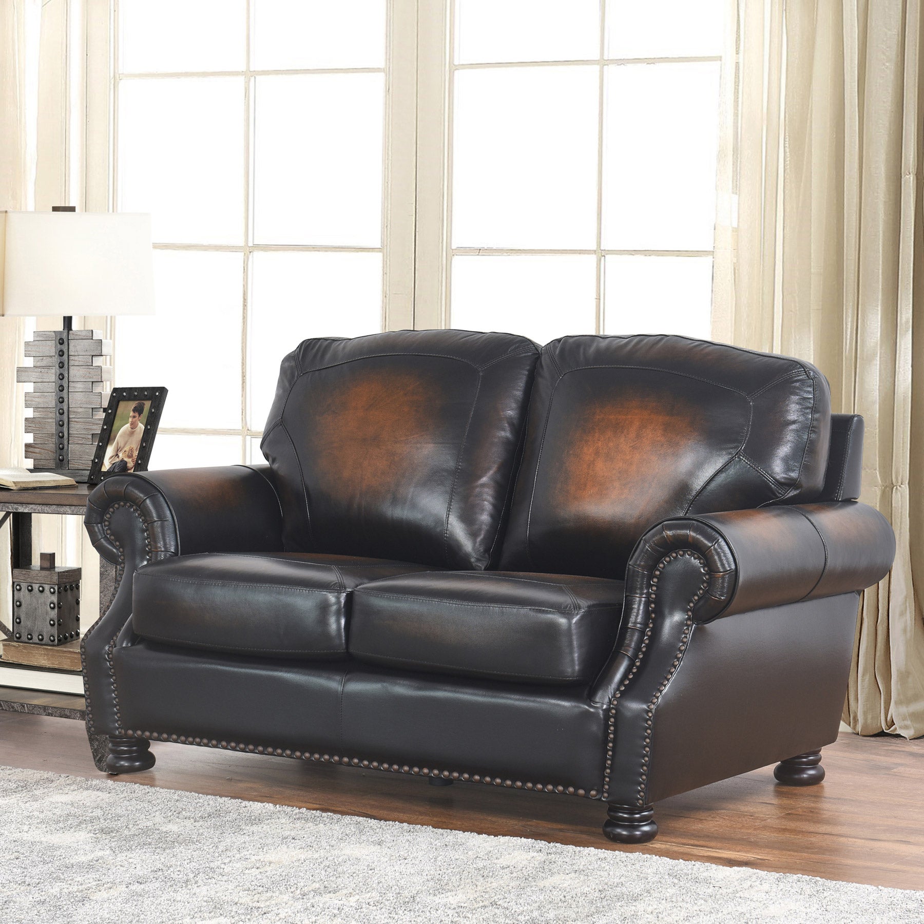 Ellis Leather Loveseat