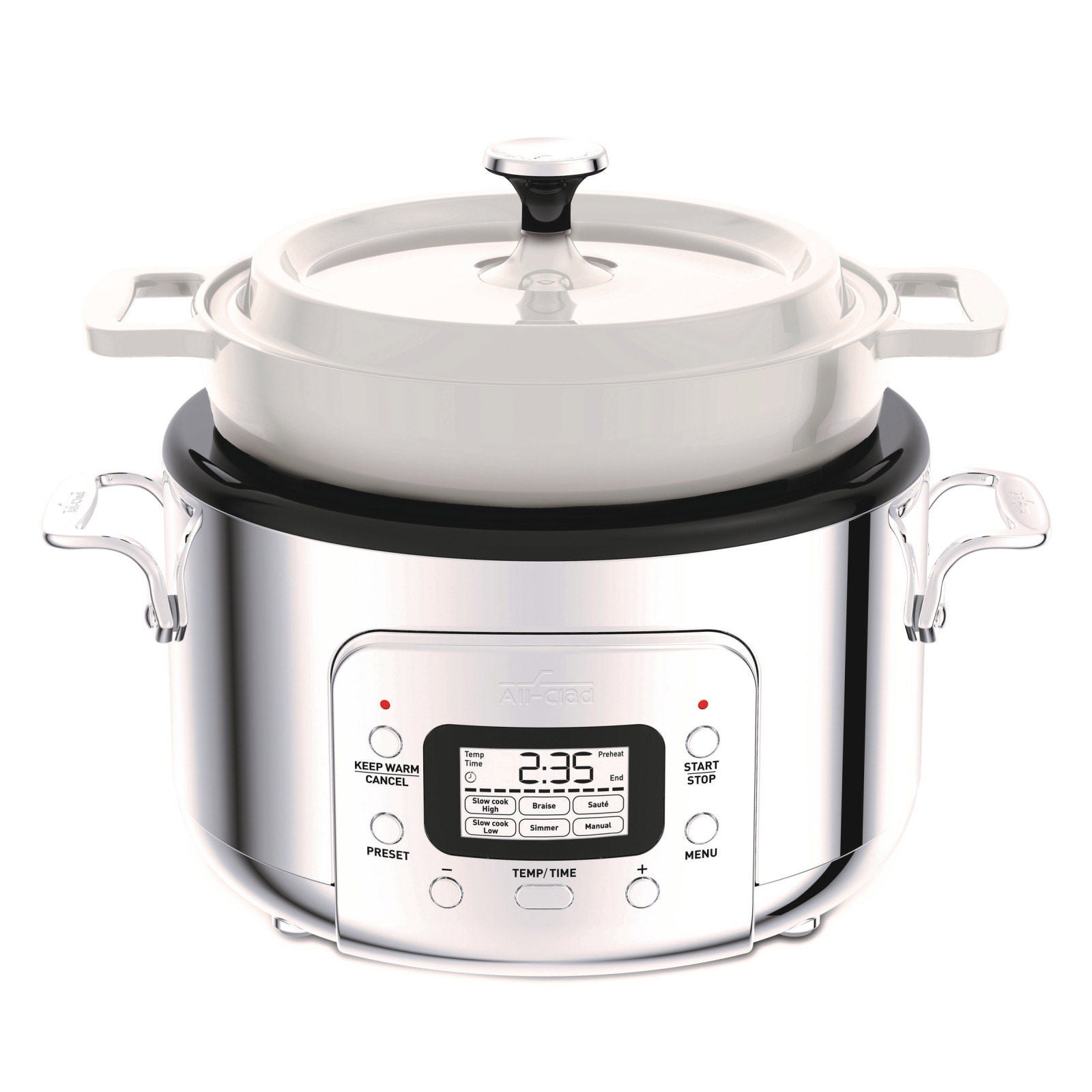 All-Clad 6-in-1 Digital Slow Cooker with Cast Iron Pot, 5 Quart