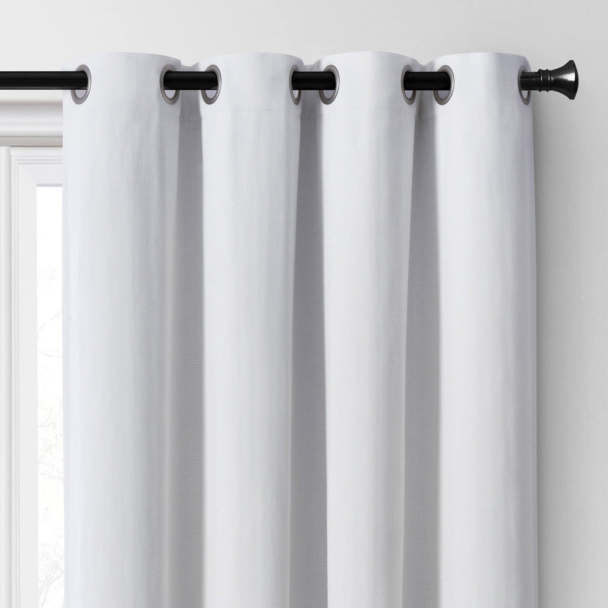SUN+BLK Buckingham Chenille Total Blackout Curtain Panel Pair