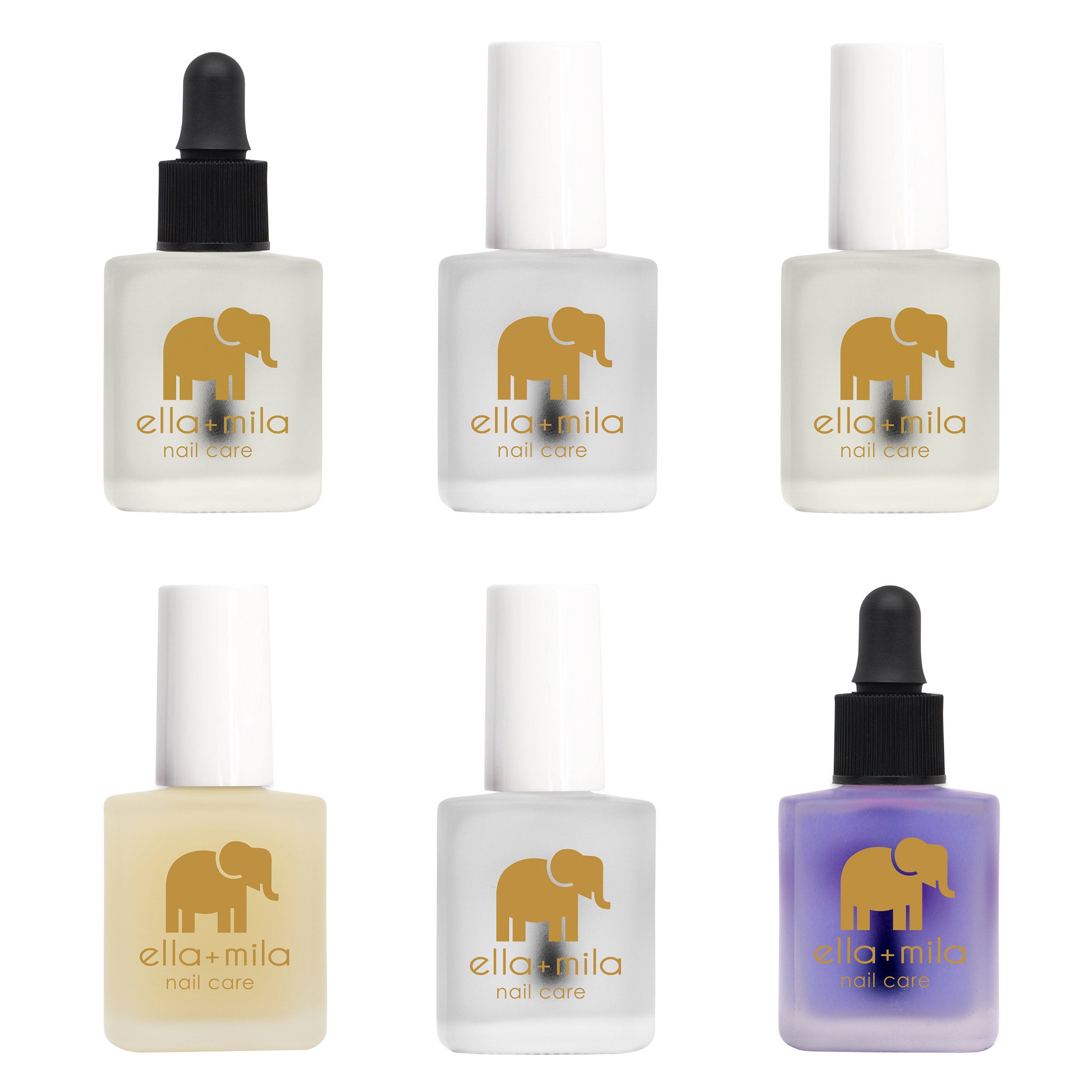 ella + mila Nail Care Essentials, 6-piece Set, 0.45 fl oz Each