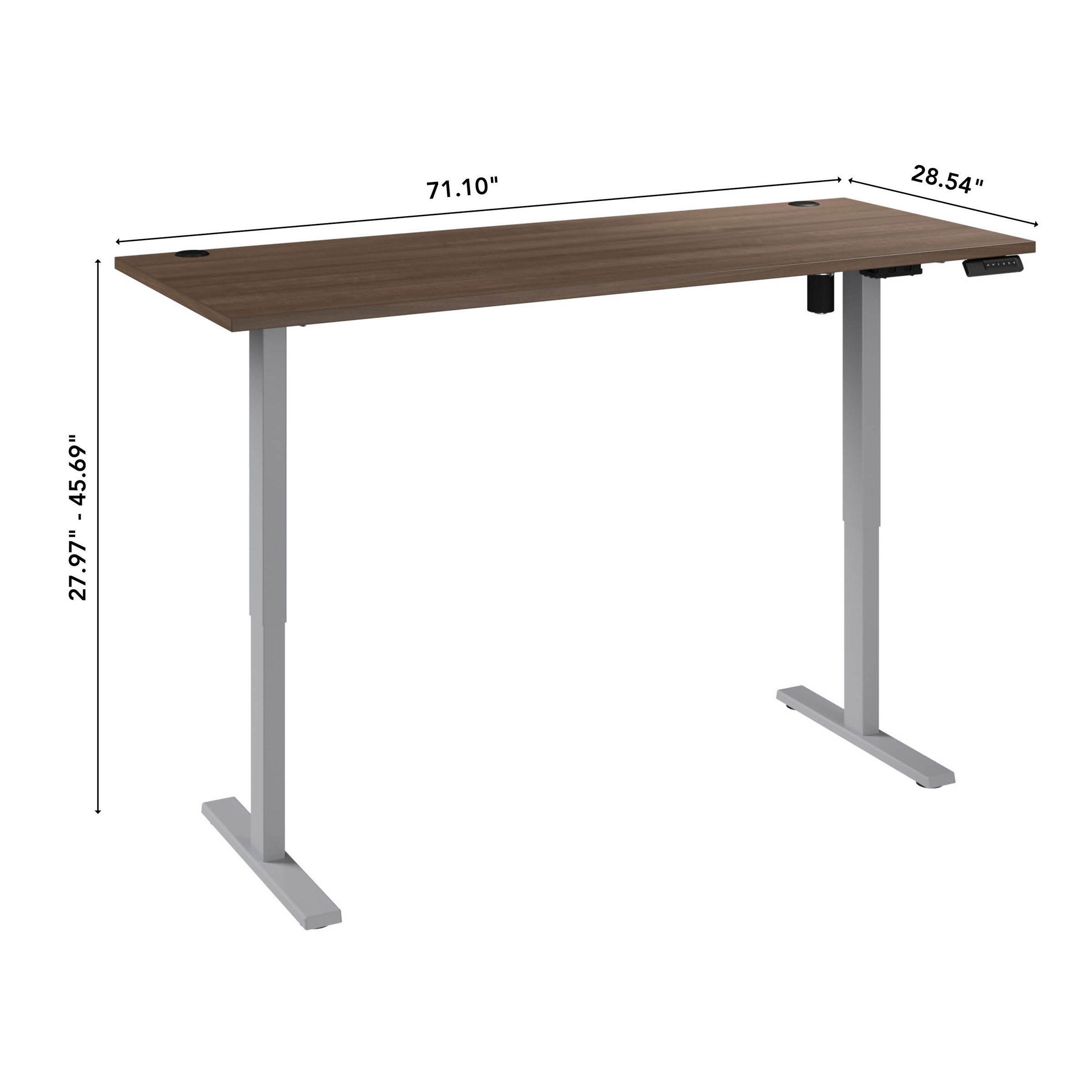 Upstand Plus 72” Height Adjustable Desk with Charging Station