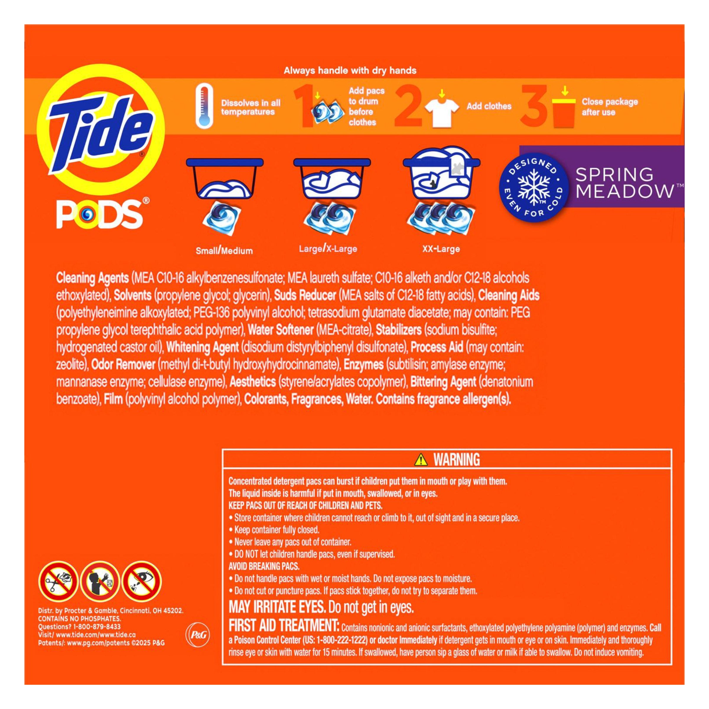 Tide Pods Laundry Detergent Pods, Spring Meadow, 156-count