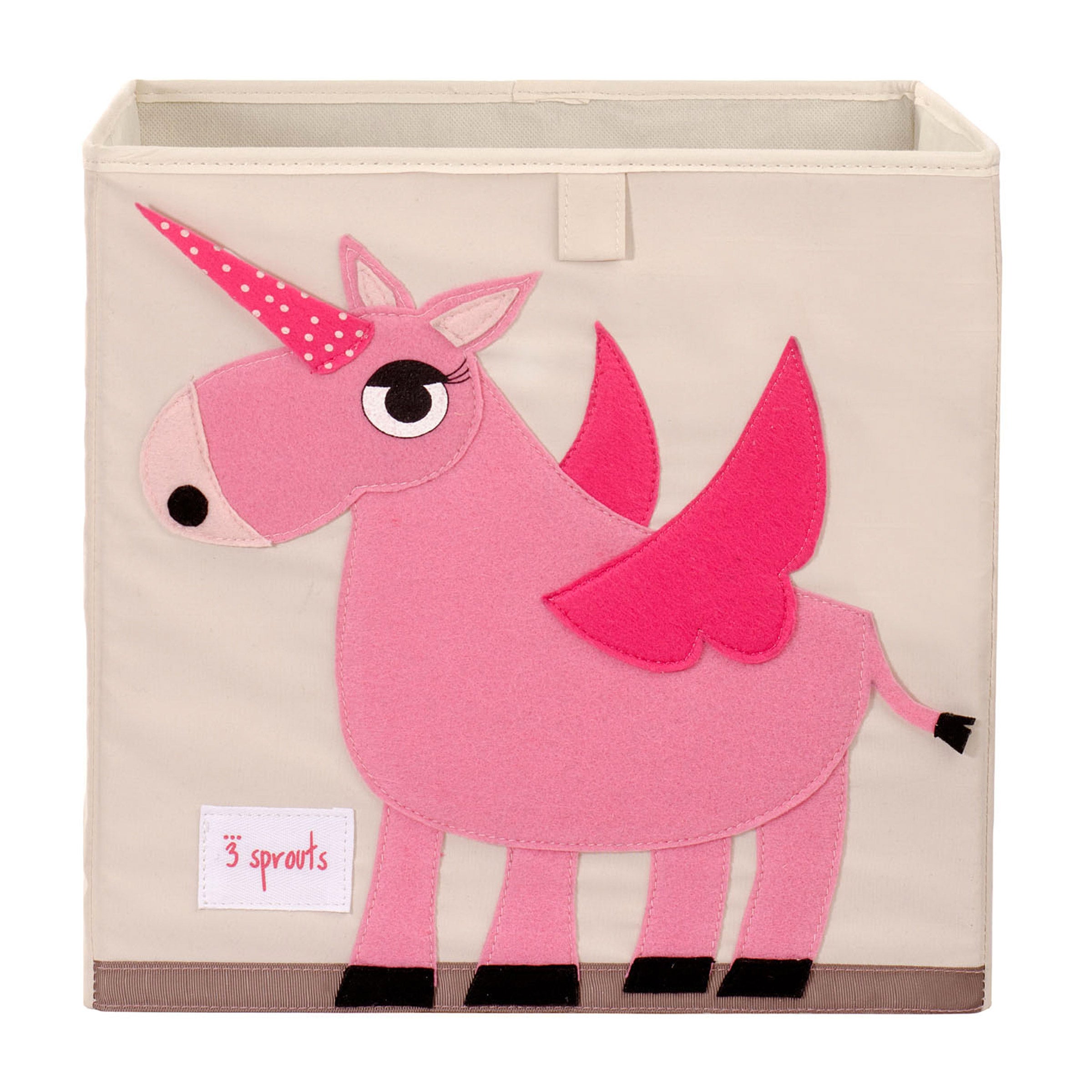 3 Sprouts Storage Boxes, Cat & Unicorn, 2-pack