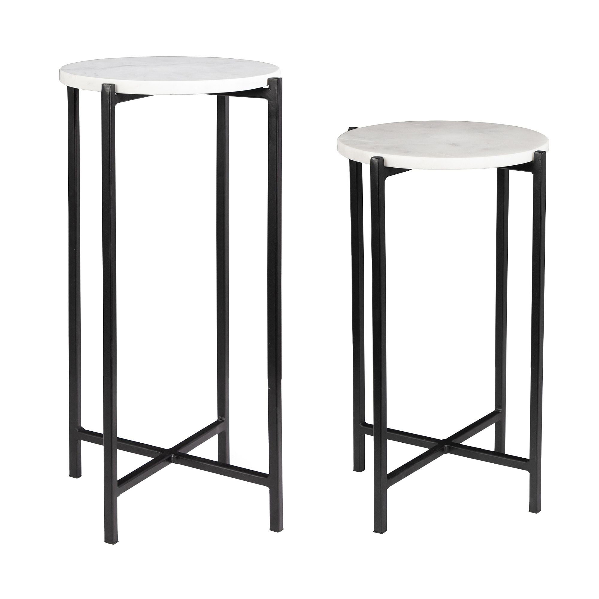 Concord 2-piece Marble Nesting Side Tables
