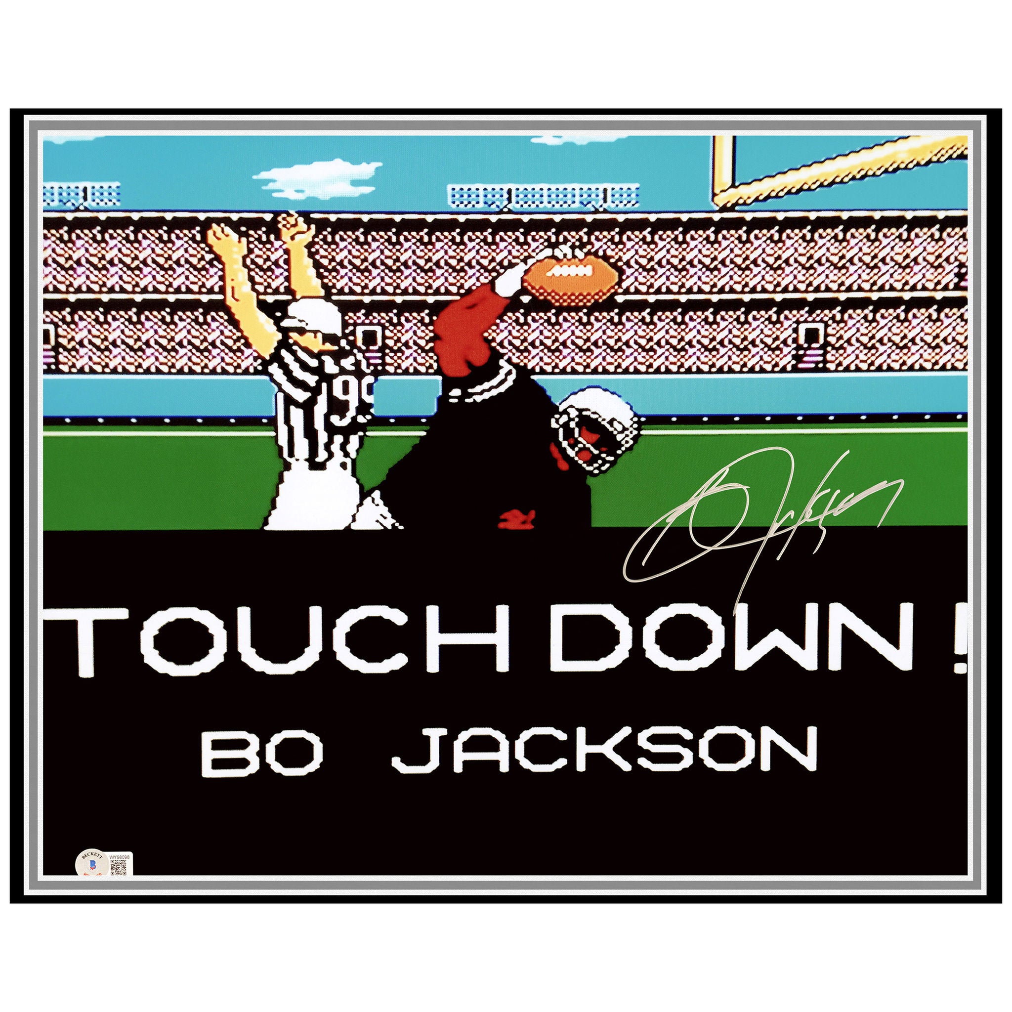 Bo Jackson Autographed Framed Nintendo Tecmo Bowl Photo with NES Controller - Beckett Authenticated