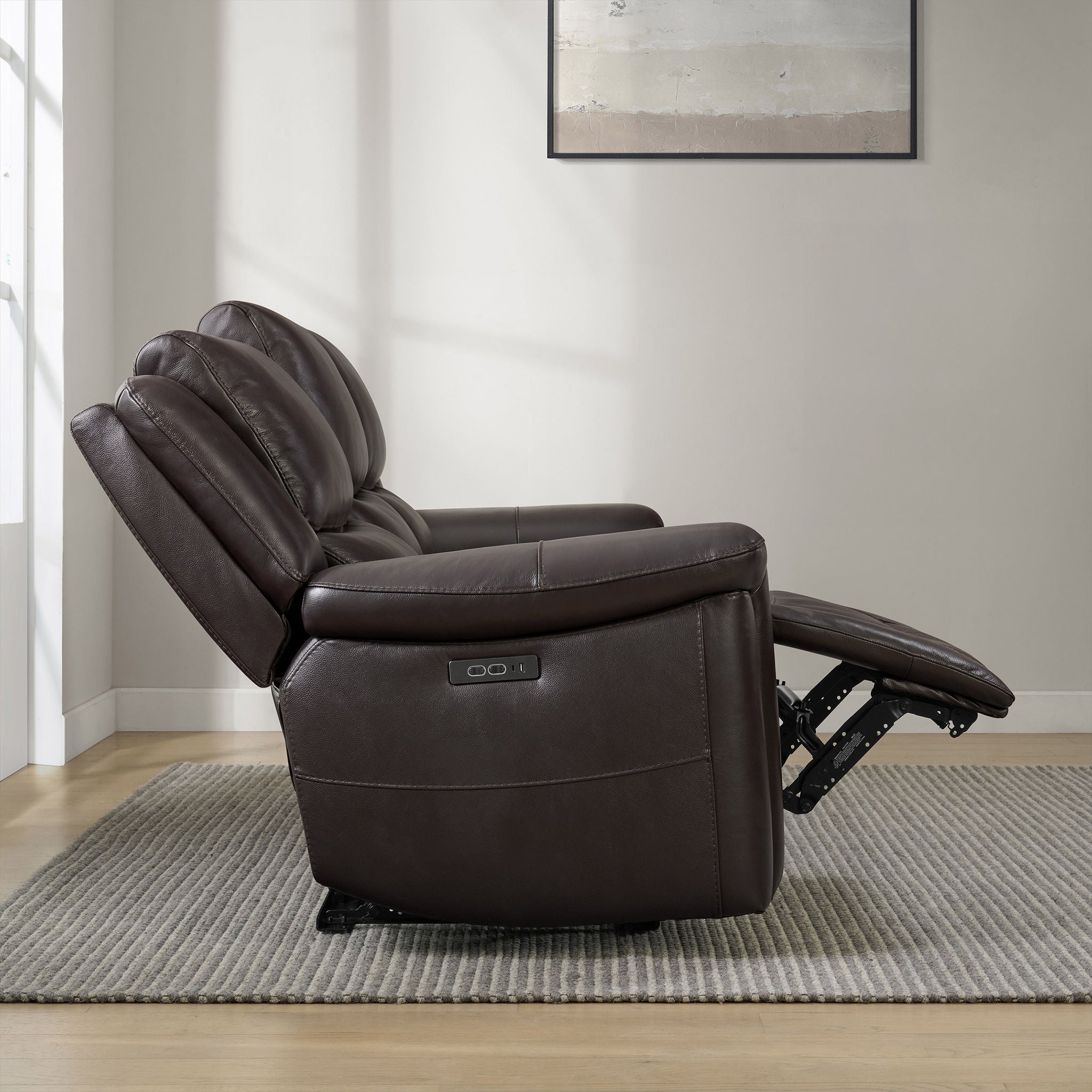 Alba Leather Power Reclining Sofa with Power Headrests