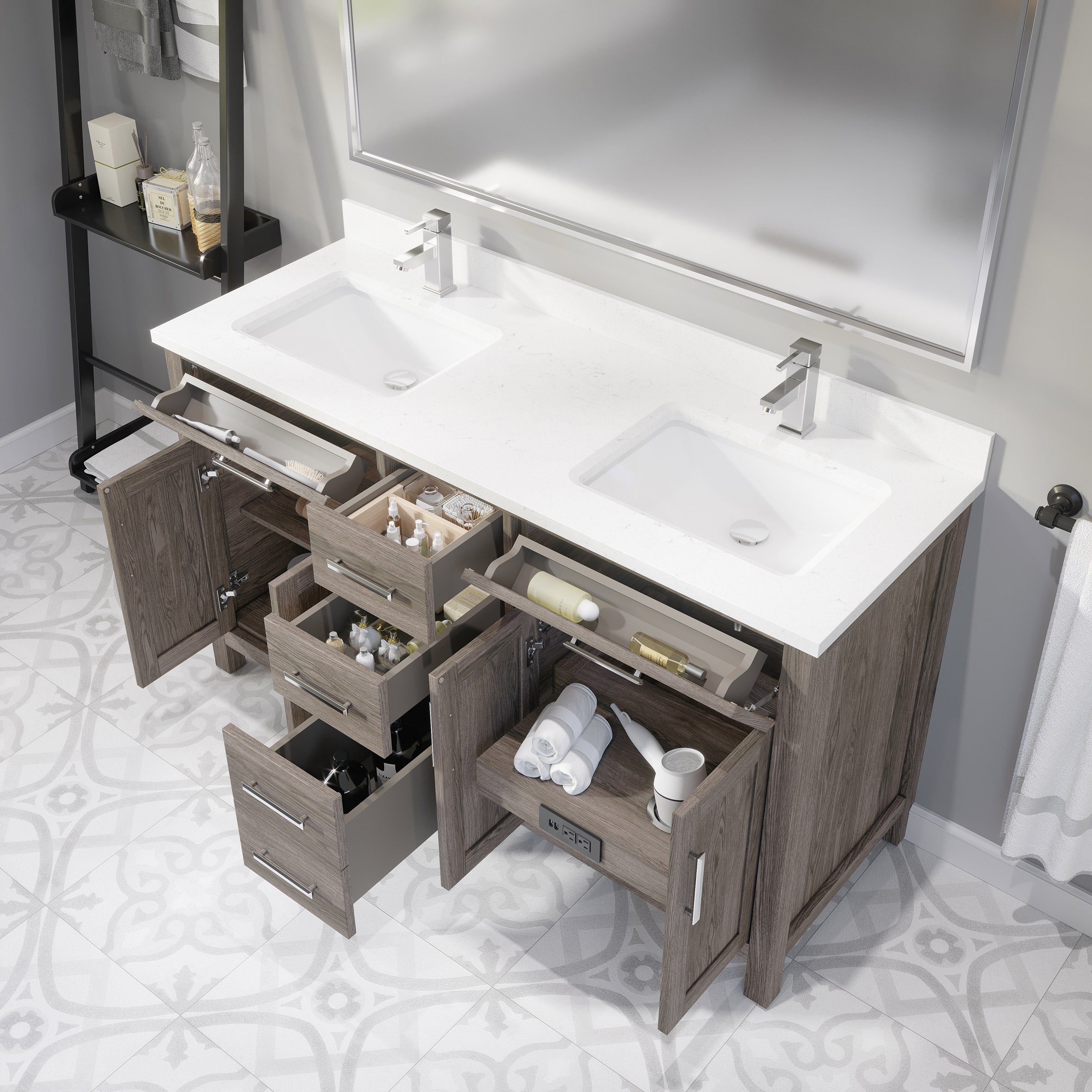 Katie Bath Vanity by Studio Bathe in Gray