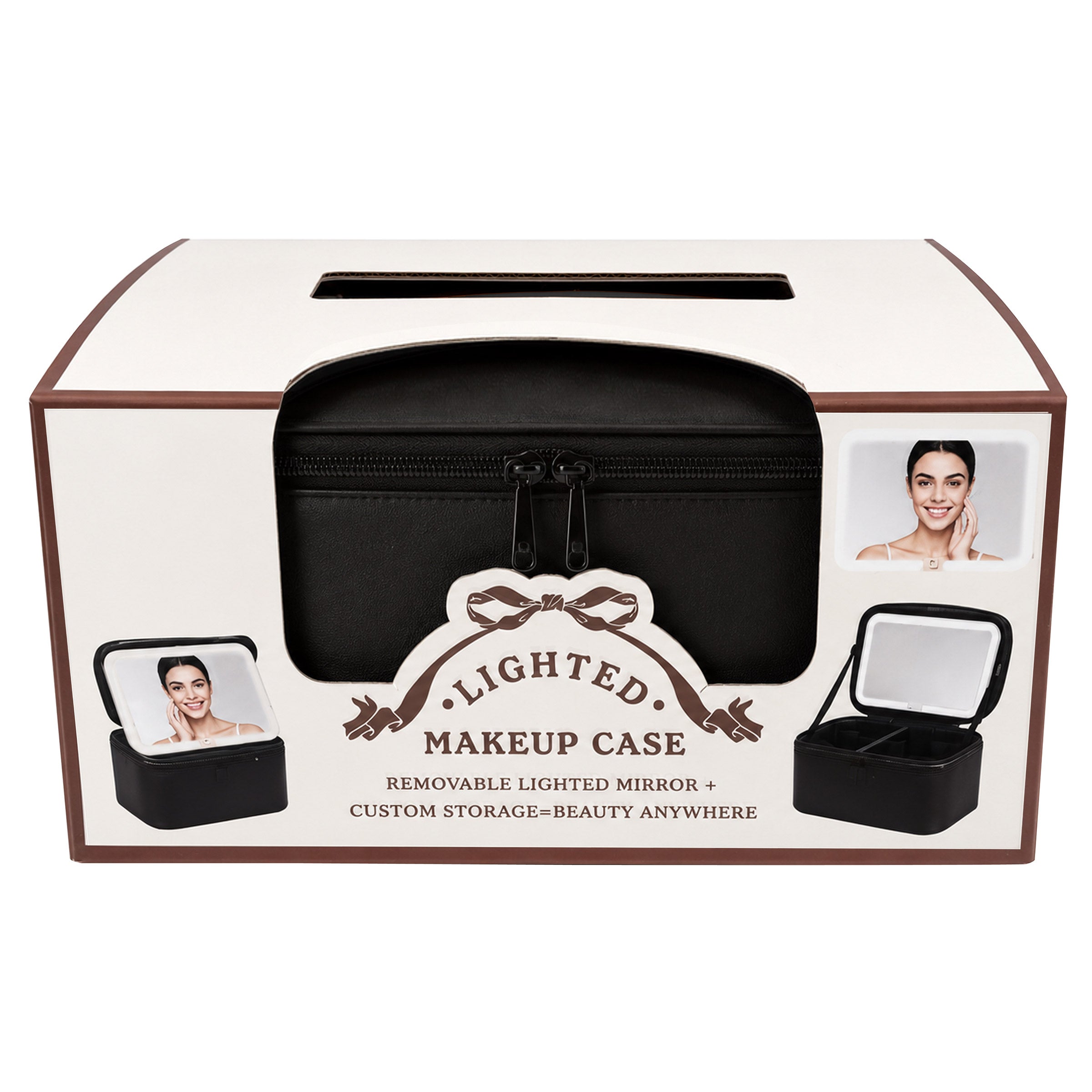 REALHER Lighted Makeup Case, with Removable Lighted Mirror