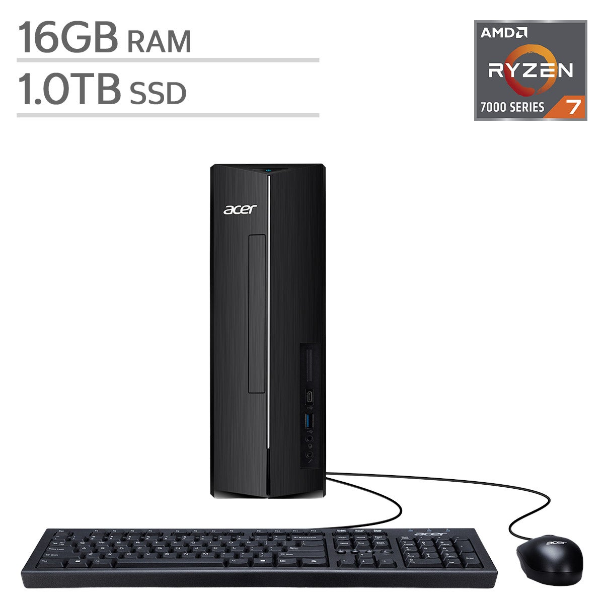 Acer Aspire Slim XC-1725 Desktop PC - AMD Ryzen 7 7730U - 16GB Memory – 1TB SSD - Windows 11 Home