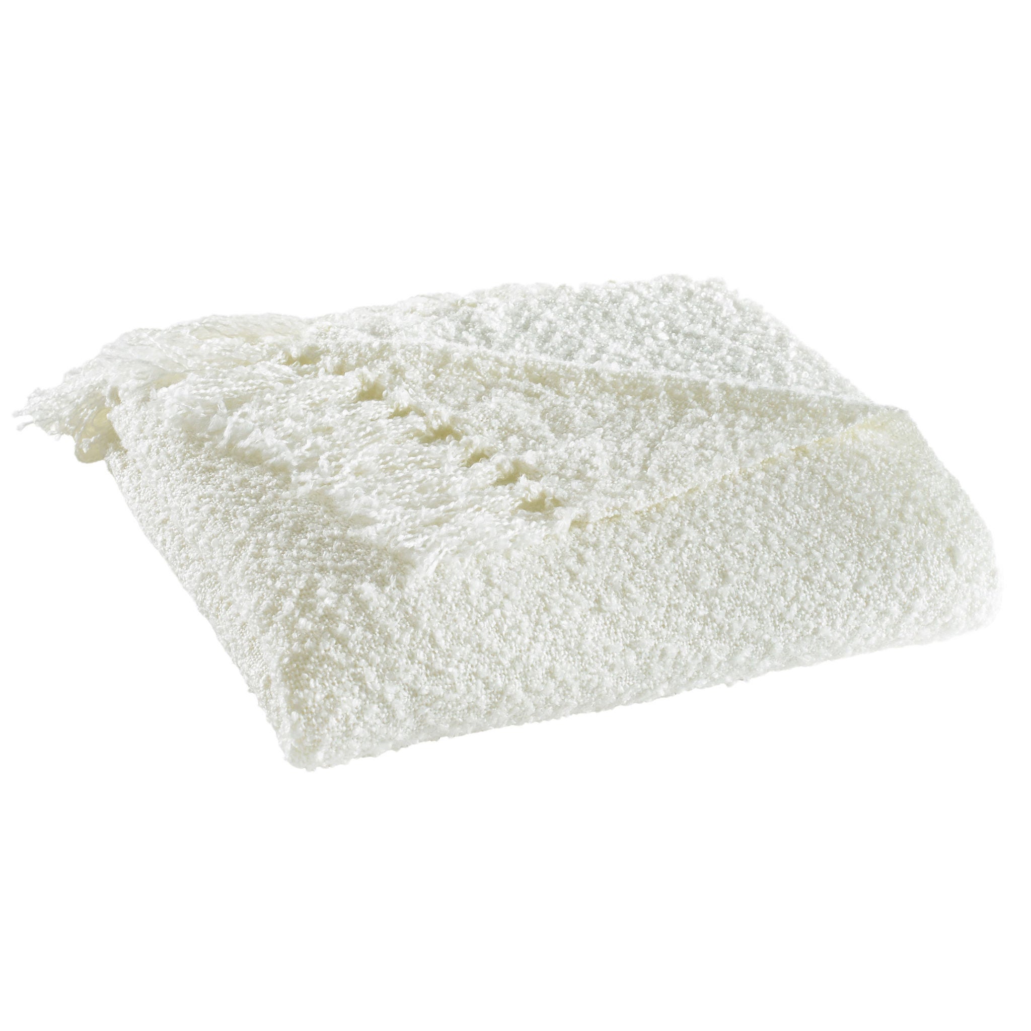 Stone Cottage Boucle Throw, Ivory