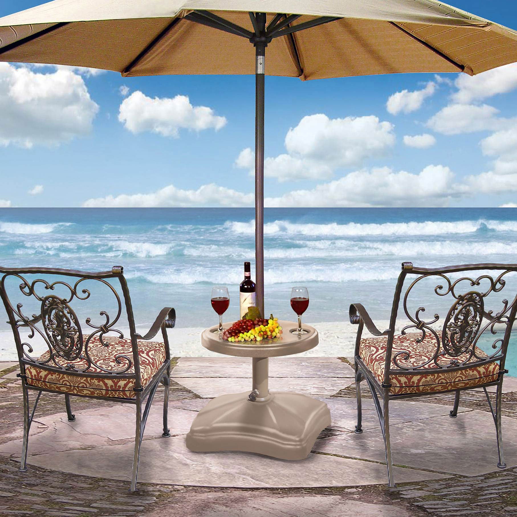 ShadeMobile Rolling Umbrella Base with Table