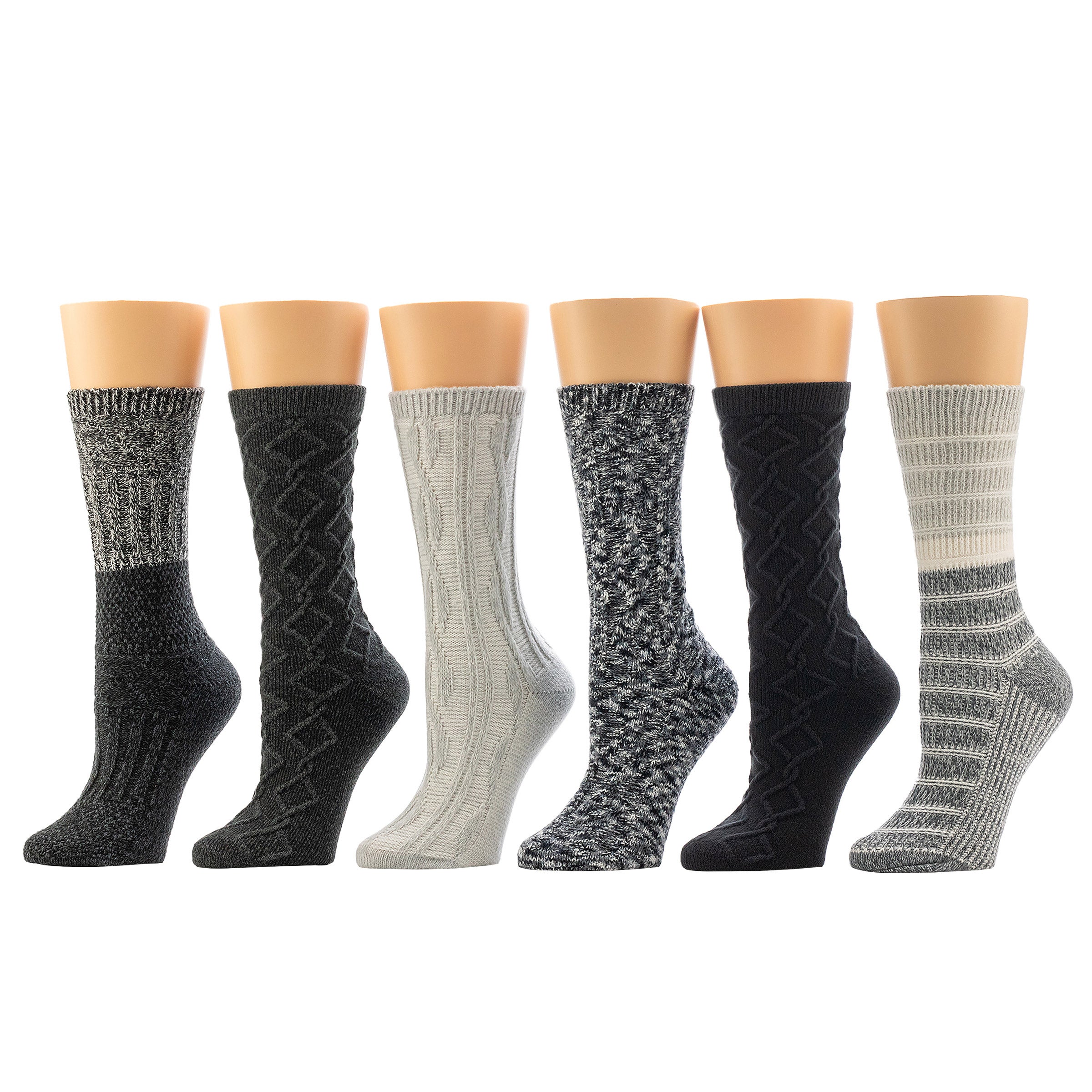 BEARPAW Women's Boot Sock, 6-pair
