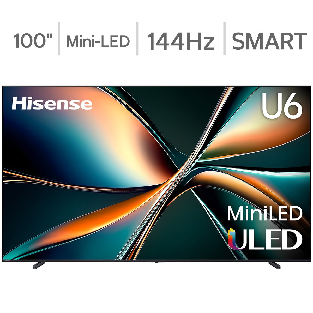 Hisense 100" Class - U6 Series - 4K Mini-LED Smart TV - Allstate 3-Year Protection Plan Bundle Included for 5 Years of Total Coverage*