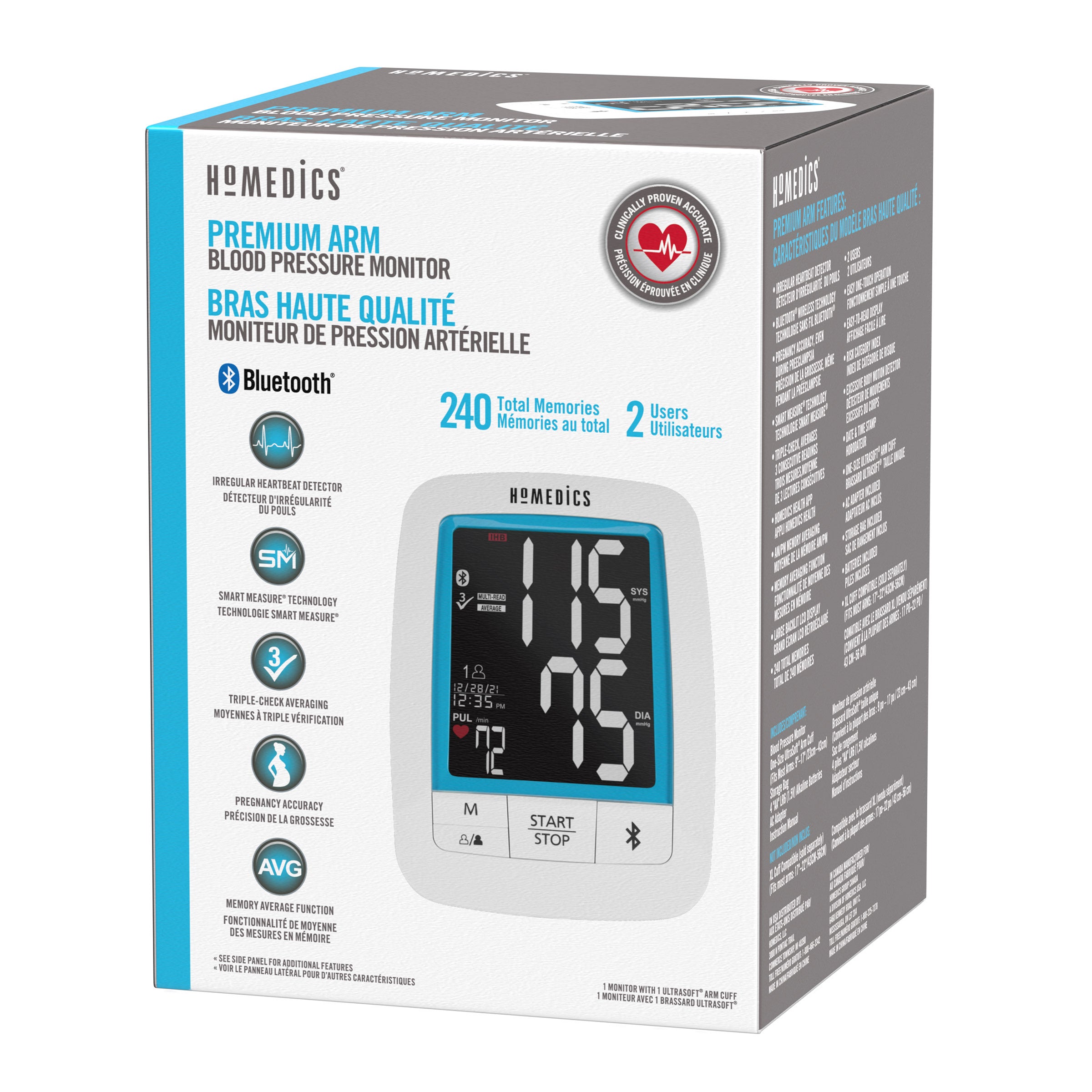 HoMedics Bluetooth Upper Arm Blood Pressure Monitor