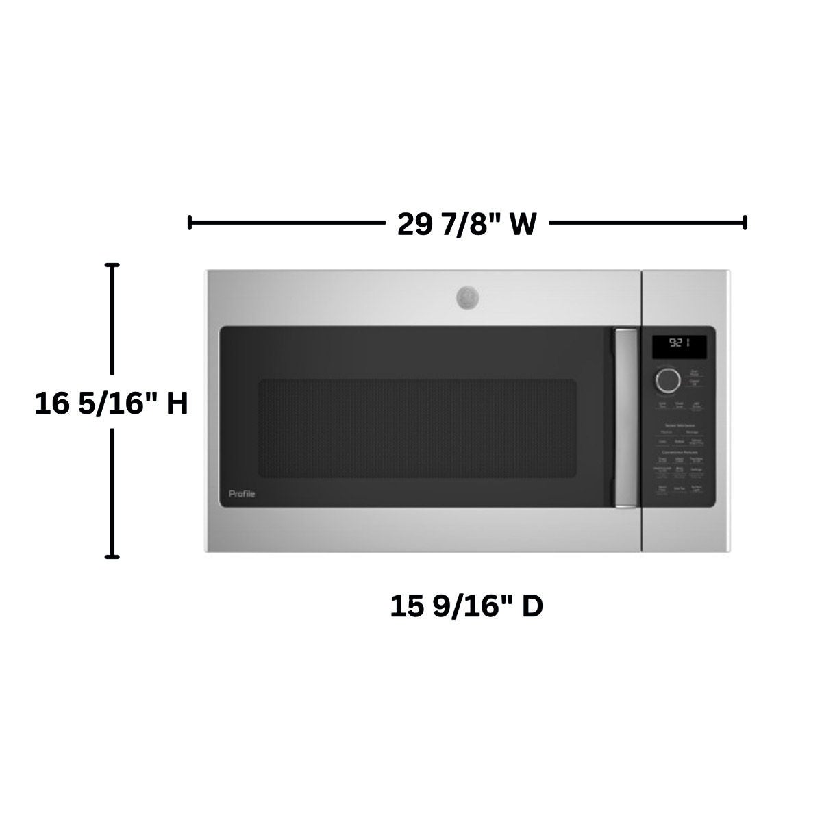 GE Profile 30" 2.1 cu. ft. Over-the-Range Microwave Oven with Sensor Cooking, Chef Connect