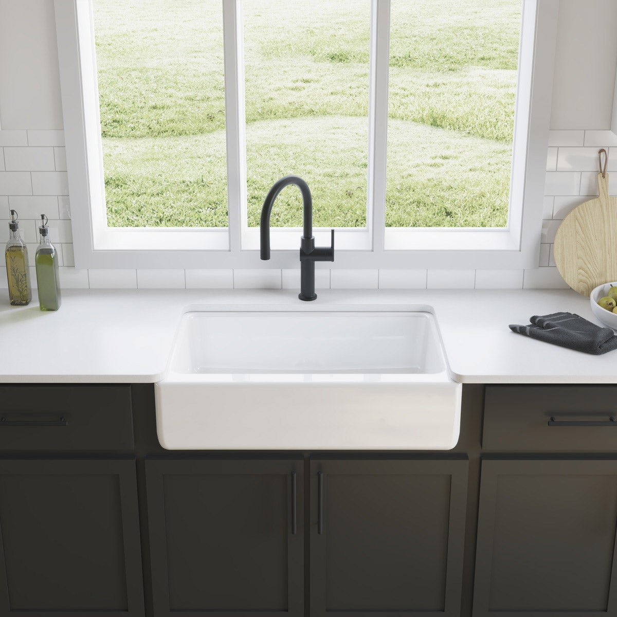 Kohler Dickinson Cast Iron Farmhouse Kitchen Sink