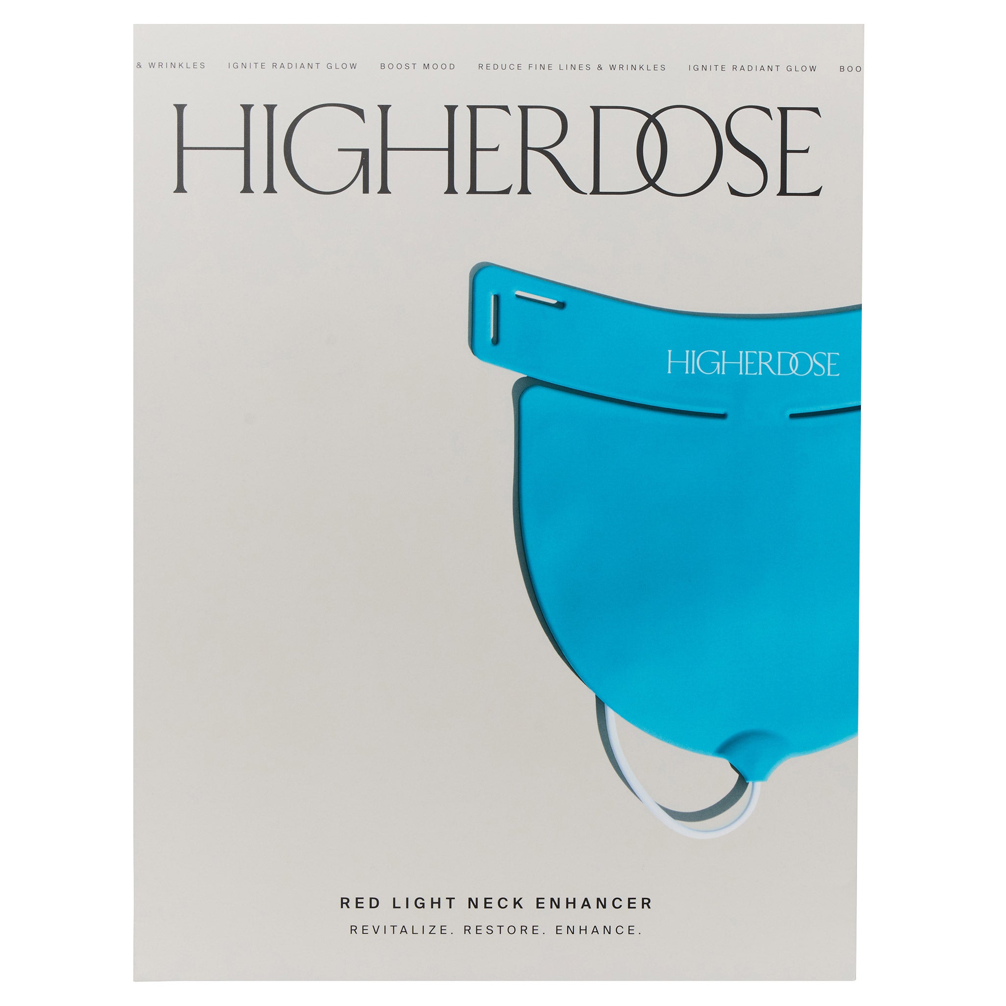 HigherDose Red Light Neck and Chest Enhancer Mask