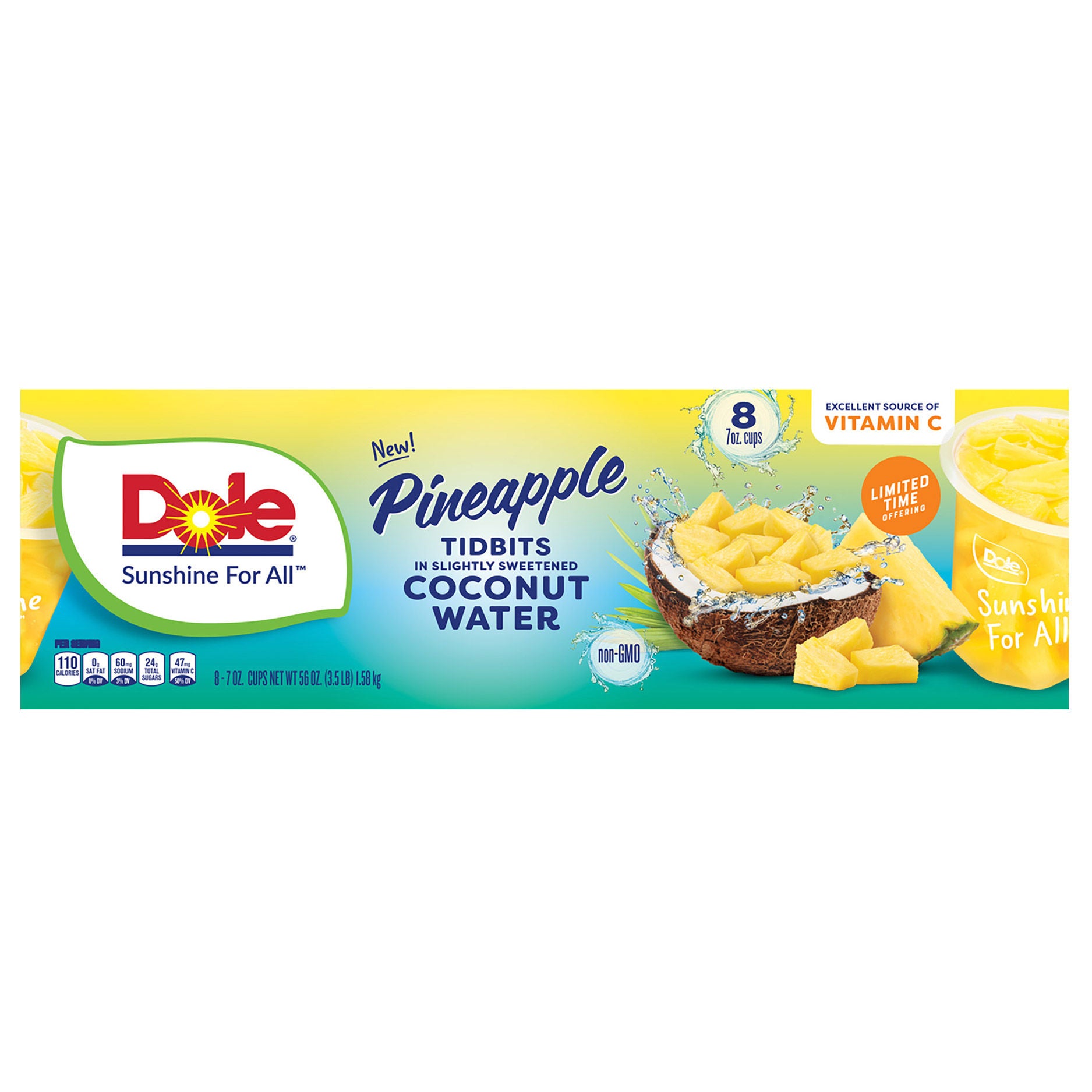 Dole Pineapple Tidbits, 7 oz, 8-count