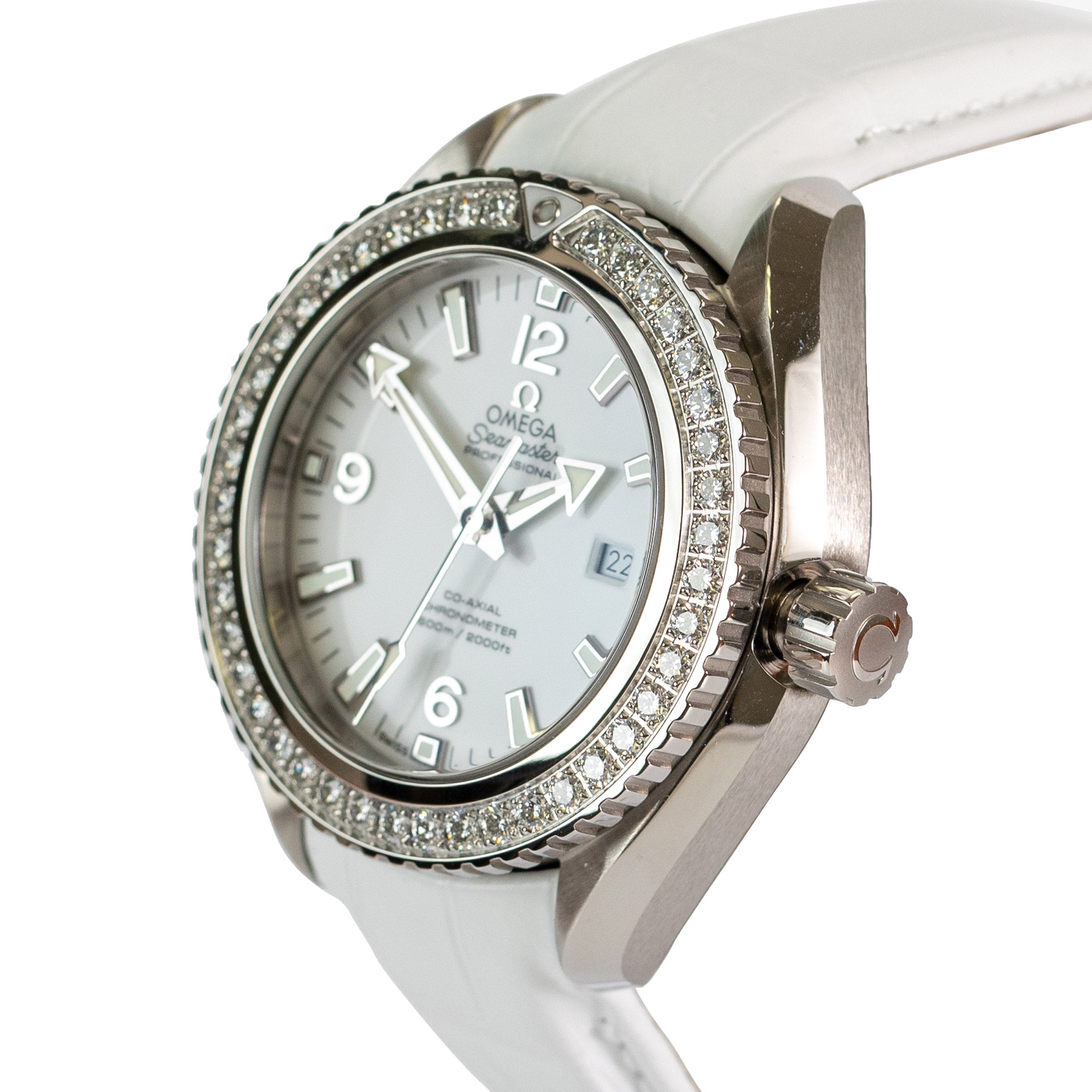 Omega Seamaster Planet Ocean Stainless Steel Automatic Ladies Watch