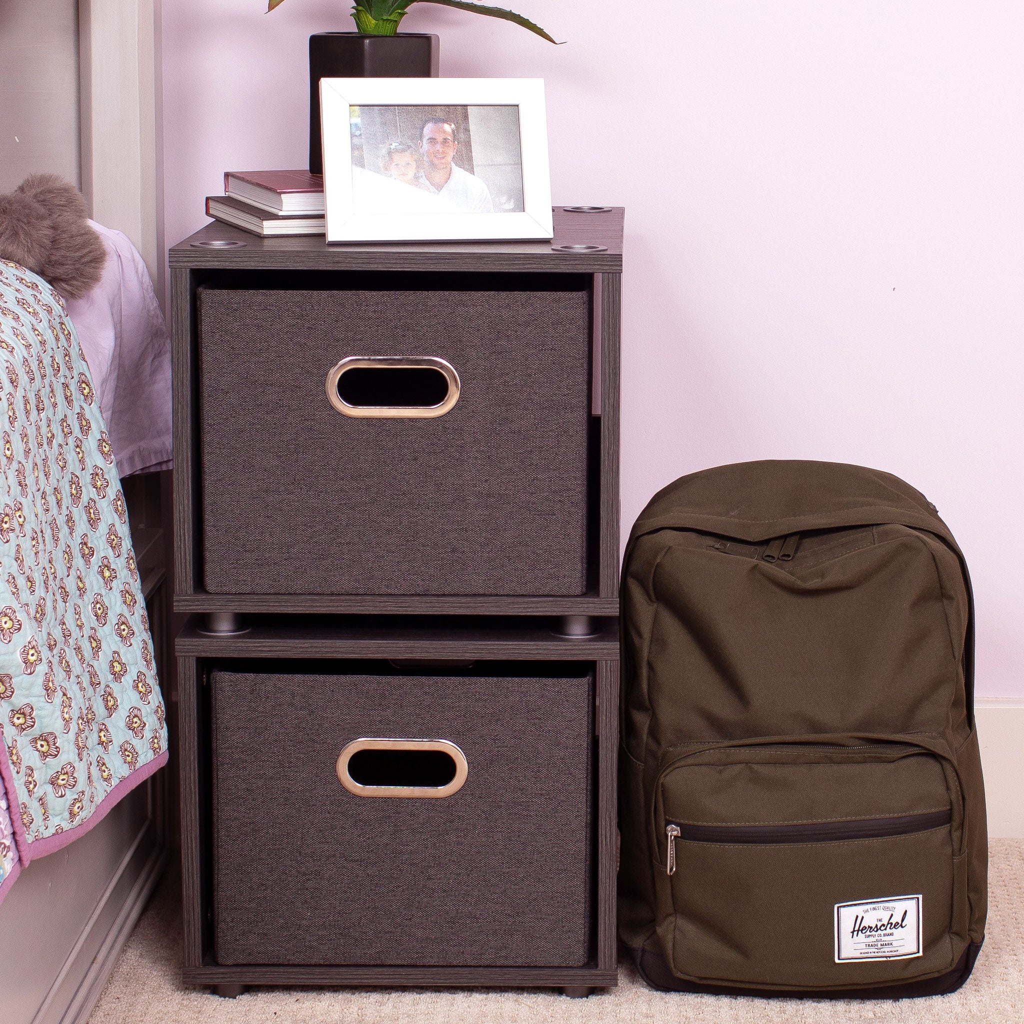 BirdRock Home 2-pack Rolling File Storage Cube Set