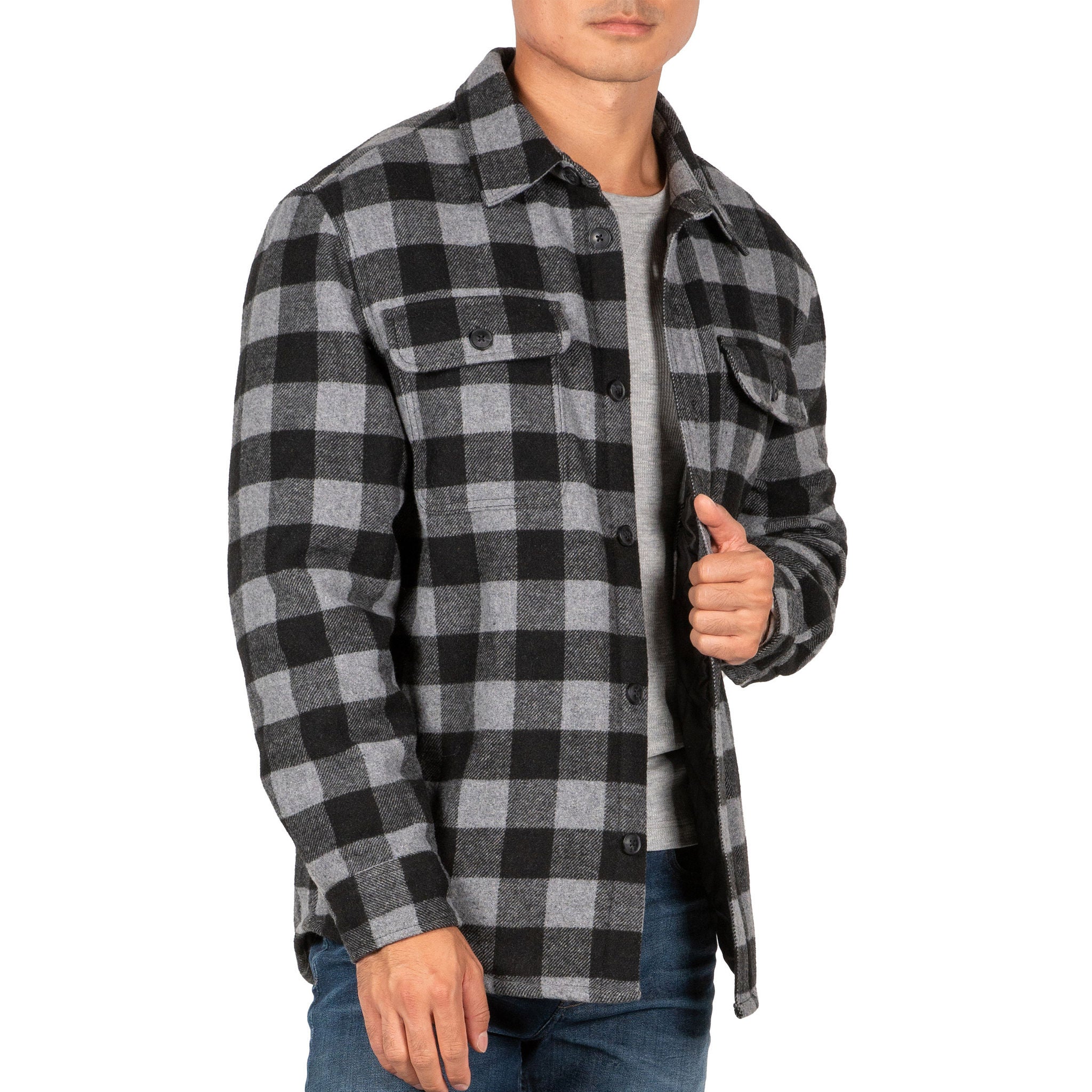 Jachs Men's Wool Blend Shirt Jacket