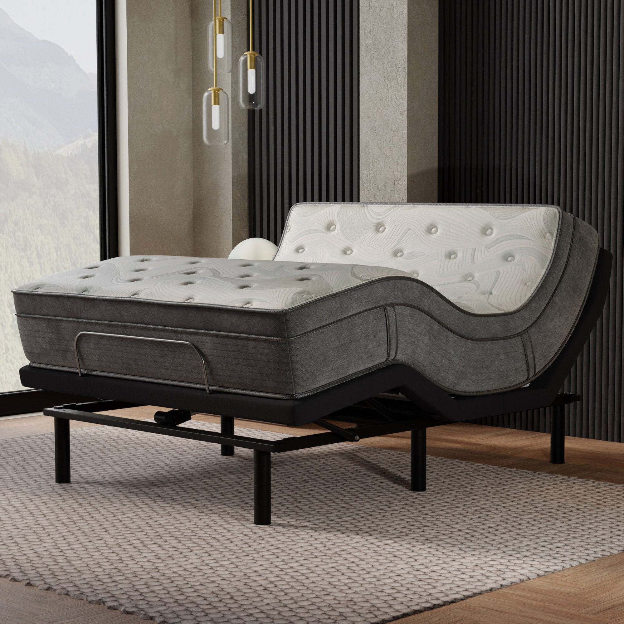 Sleep Science 13" Bamboo Cool Luxe Firm King Memory Foam Mattress with Adjustable Base