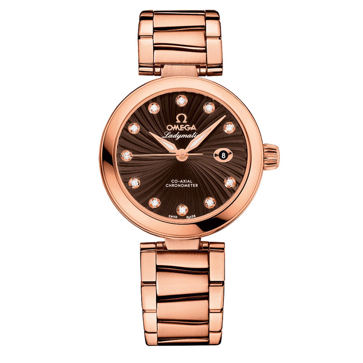 Omega De Ville Ladymatic 18k Red Gold Ladies Automatic Watch