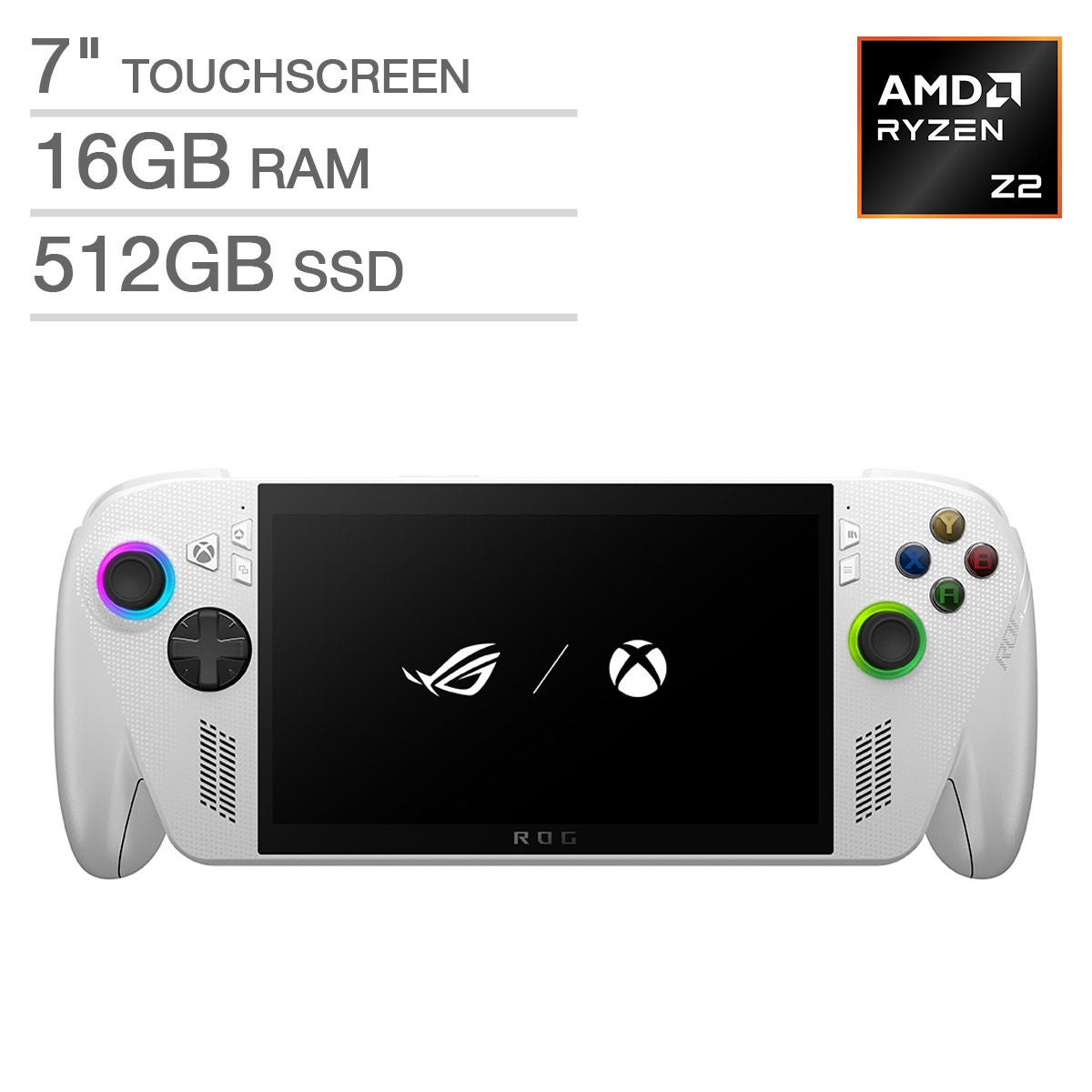 ASUS ROG Xbox Ally - 7" Full HD 120Hz Touch Screen Gaming Handheld - AMD Ryzen Z2 A Processor - 16GB RAM - 512GB SSD - Windows 11 Home