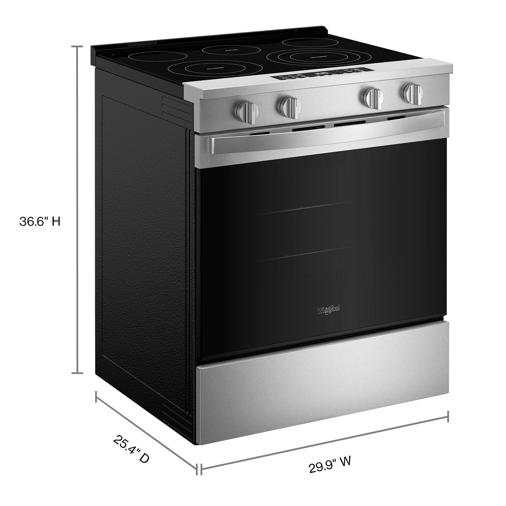 Whirlpool 5.3 cu. ft. Slide-in Electric Range with Air Cooking Technology