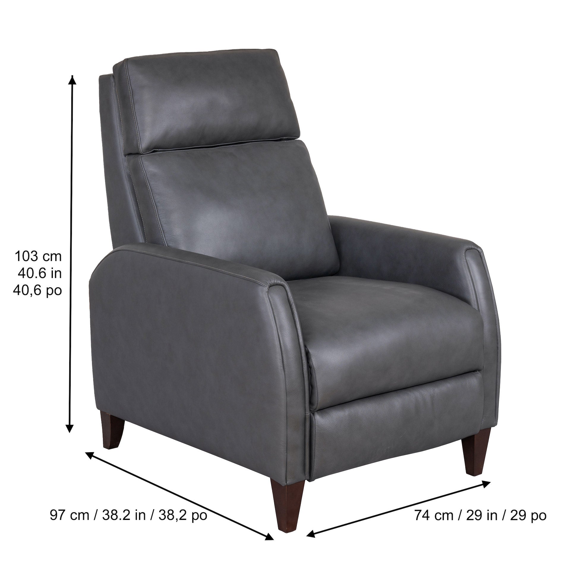 Decklyn Leather Pushback Recliner