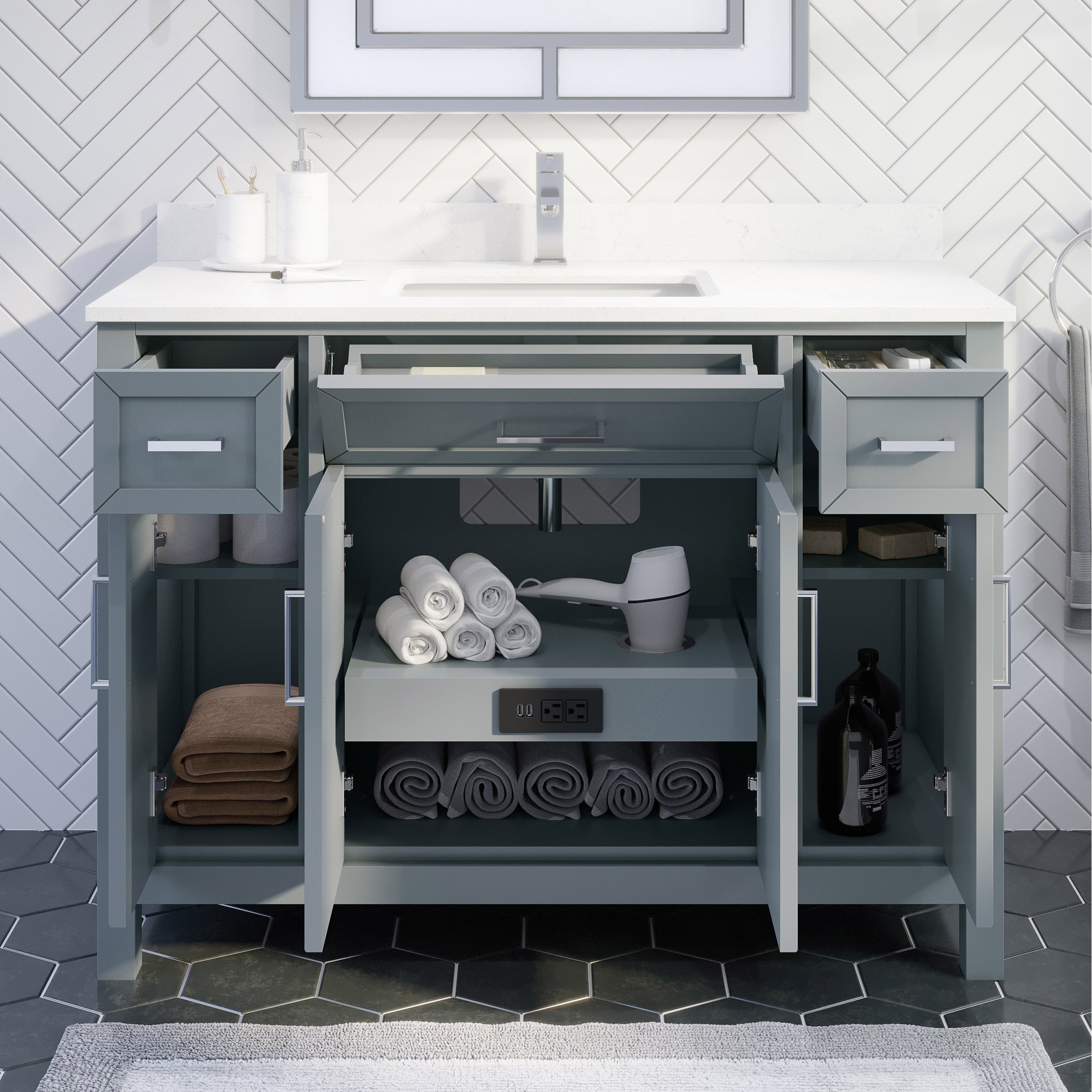 Thomson Bath Vanity by Studio Bathe in Gray