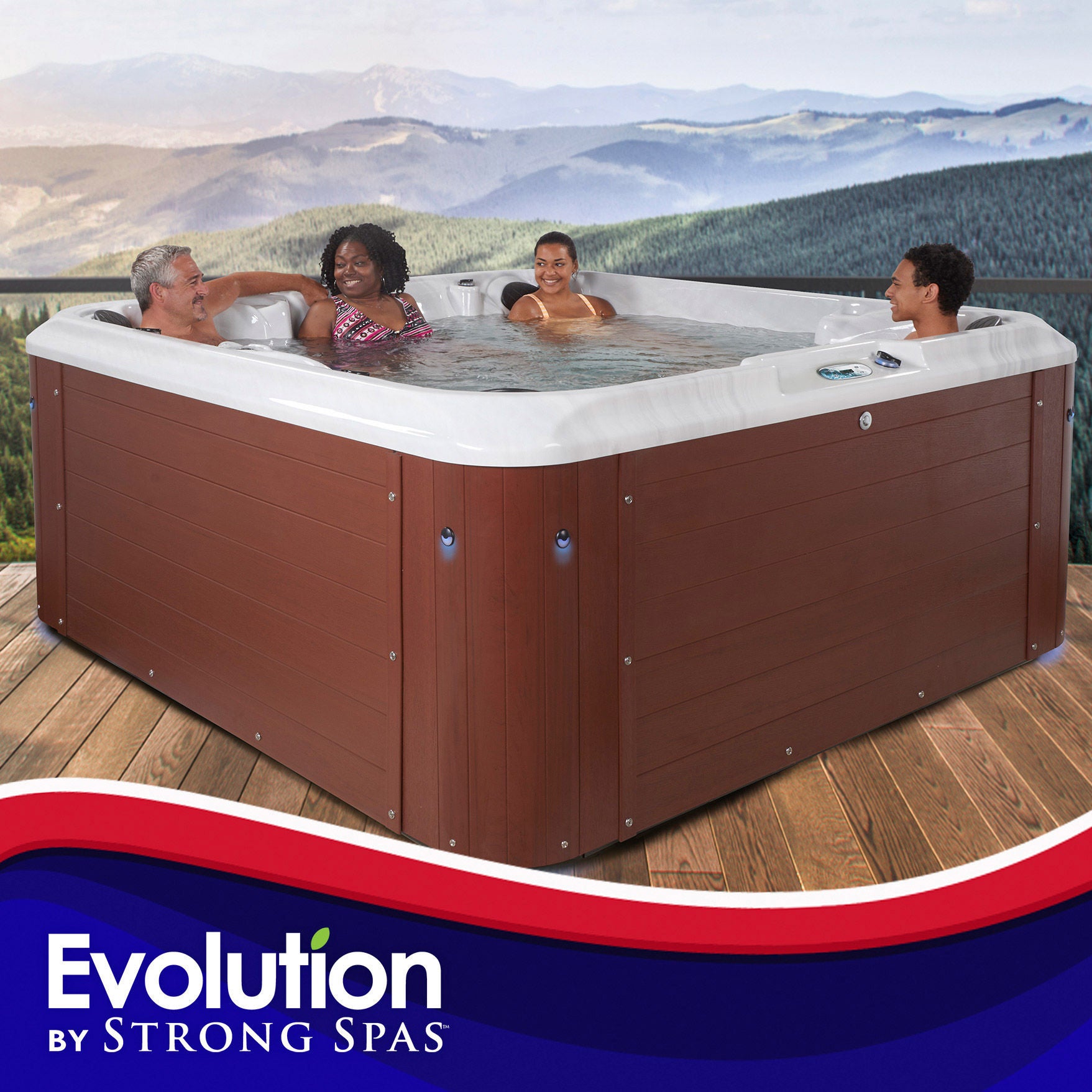 Evolution by Strong Spas Monarch 90-jet, 7-person Acrylic Spa