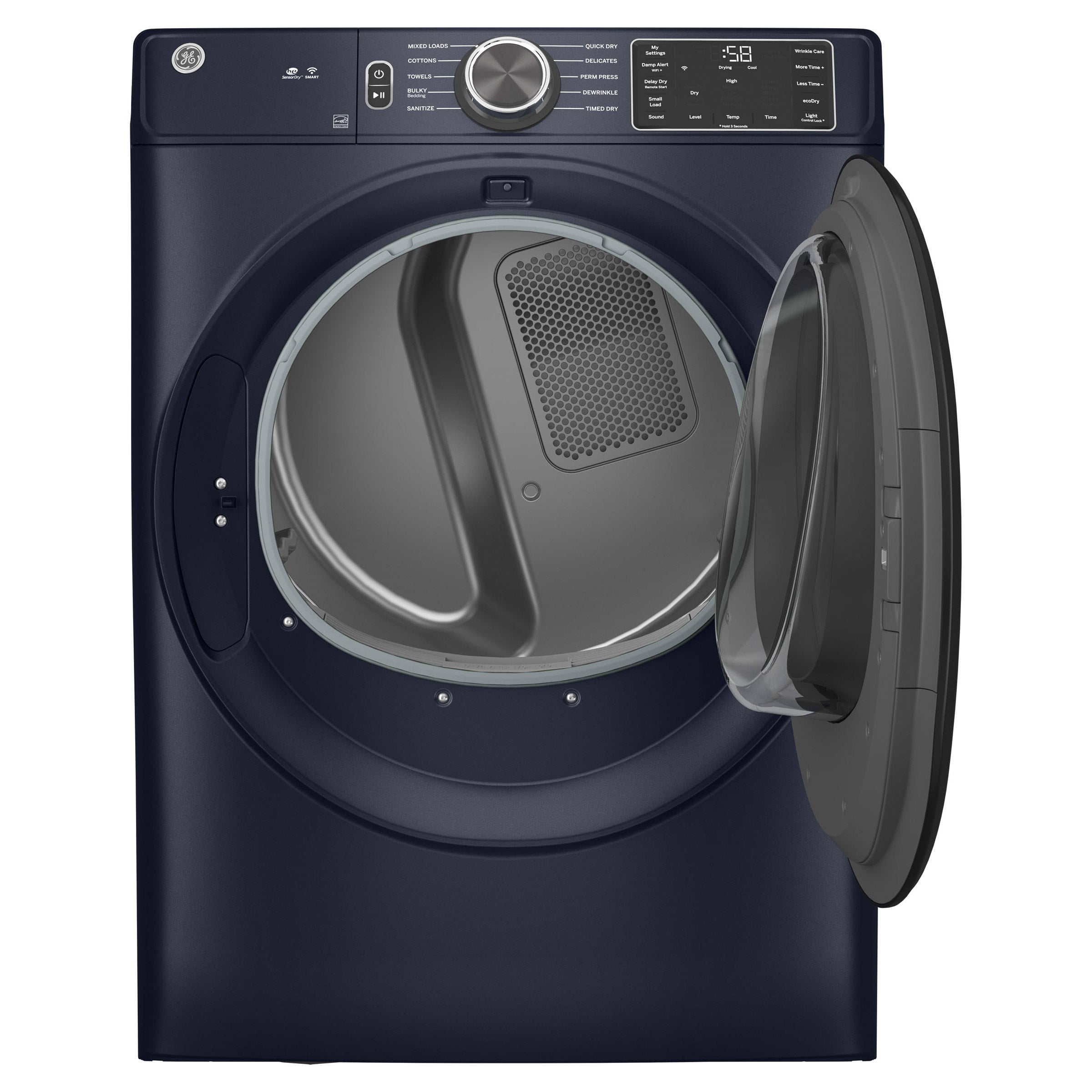 GE 7.8 cu. ft. Smart ELECTRIC Dryer with HE Sensor Dry, Reversible Door, WiFi