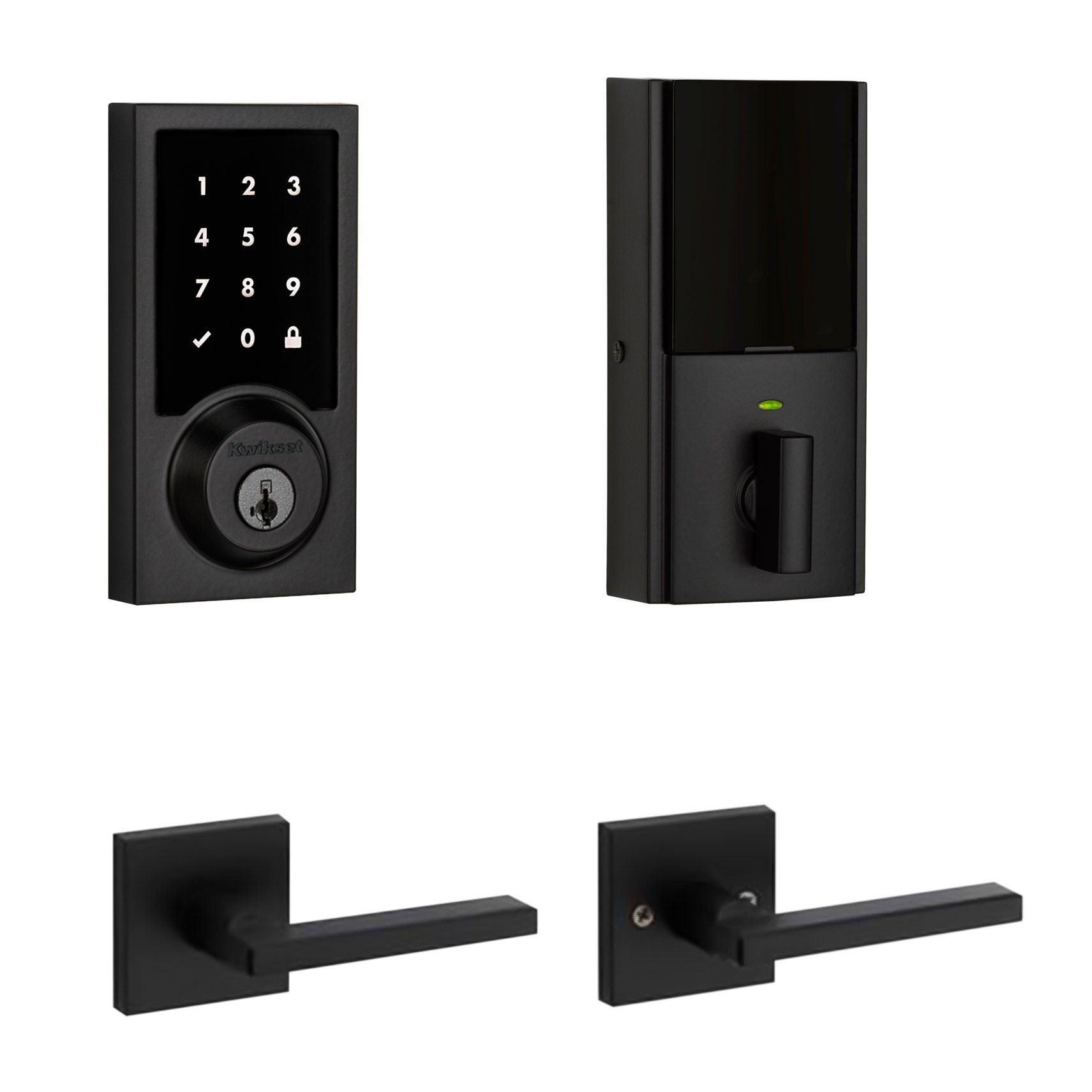 Kwikset 916 Contemporary Z-Wave Smart Lock with Halifax Lever