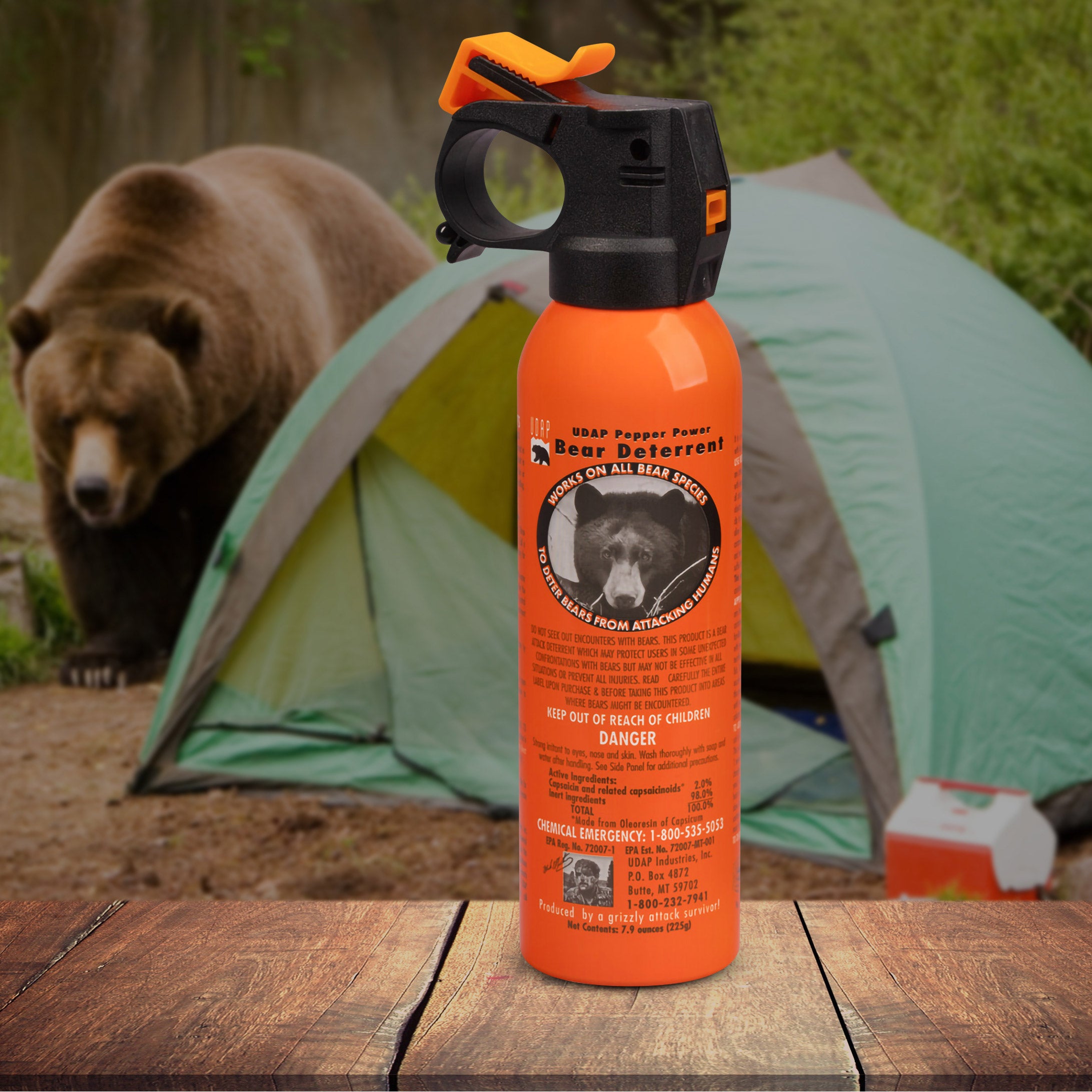 UDAP Bear Spray with Griz Guard Holsters, 2-pack