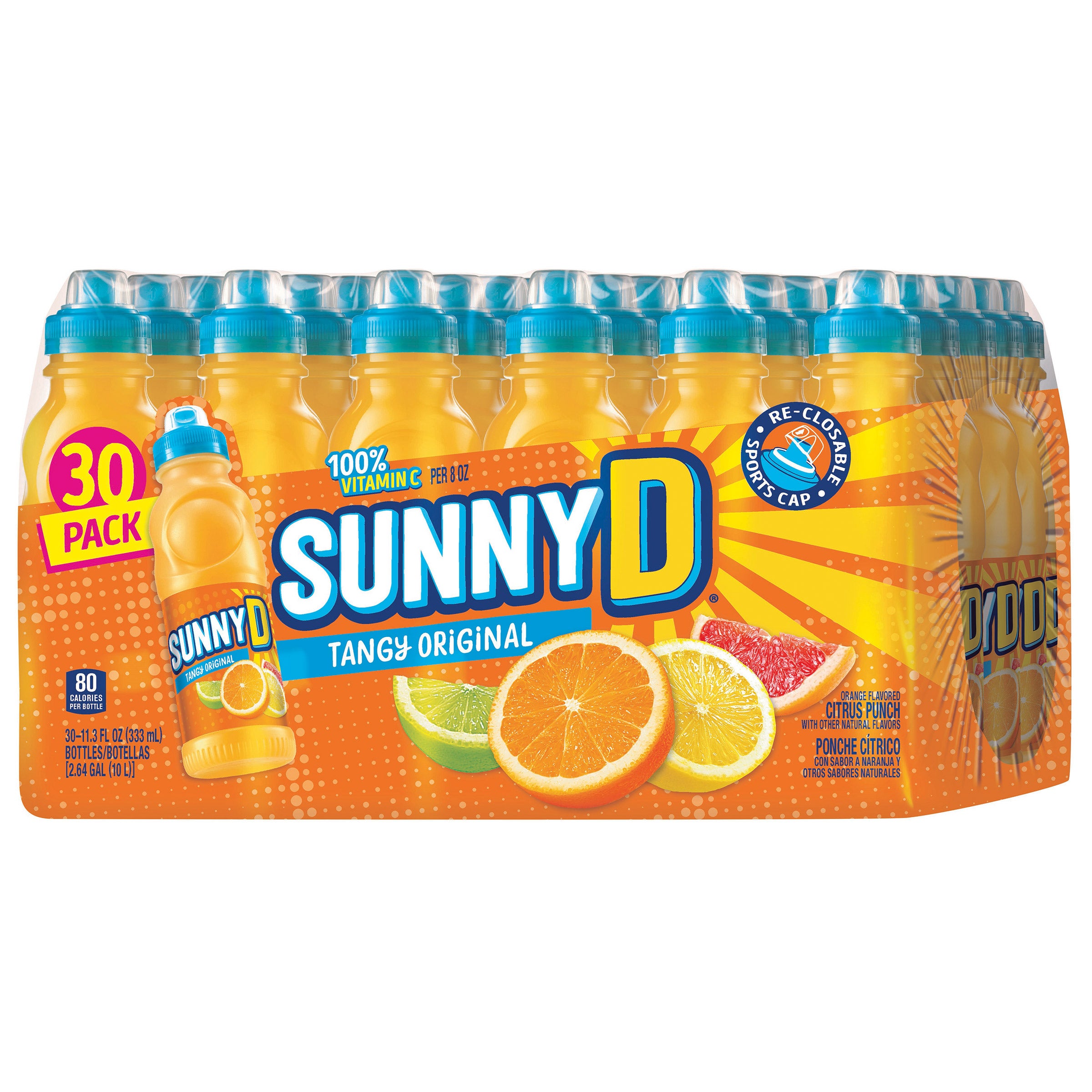 Sunny D Citrus Punch, Tangy Original, 11.3 fl oz, 30-Count