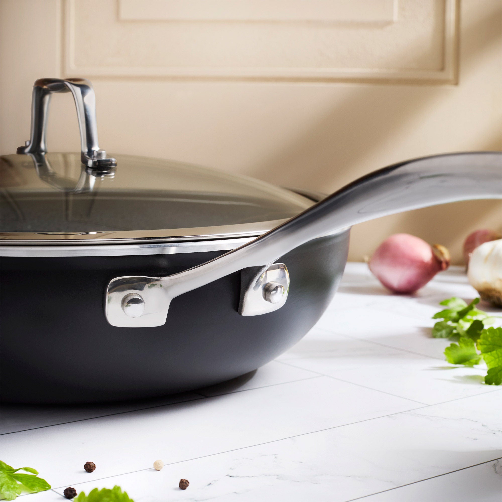 Henckels Capri Ceramic 11-inch Perfect Pan with Lid