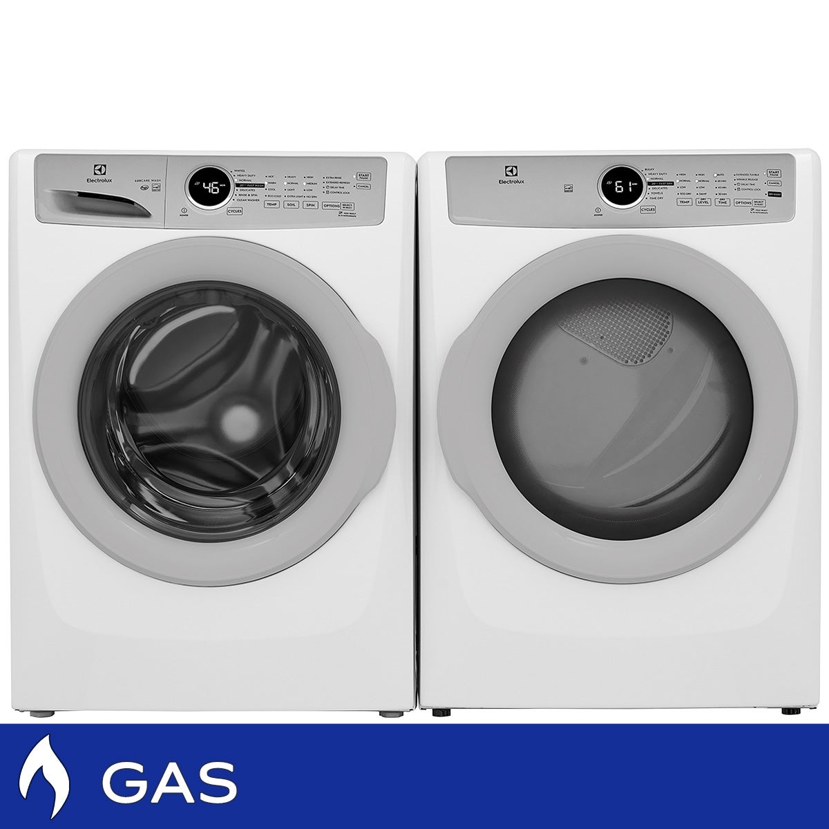 Electrolux Front Load 4.4 cu. ft. Washer with LuxCare Wash System and 8.0 cu. ft. Gas Dryer with Luxury-Quiet Sound System