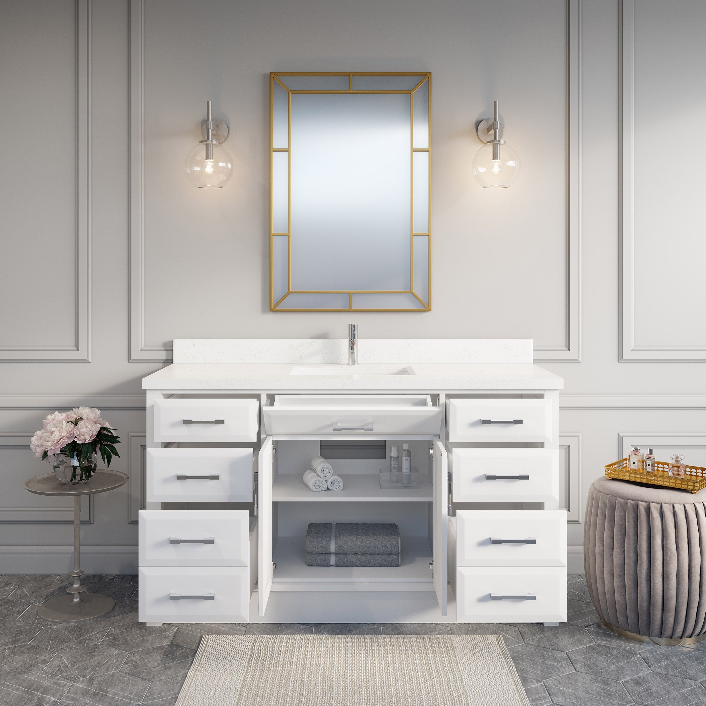 Calais Bath Vanity by Studio Bathe in White